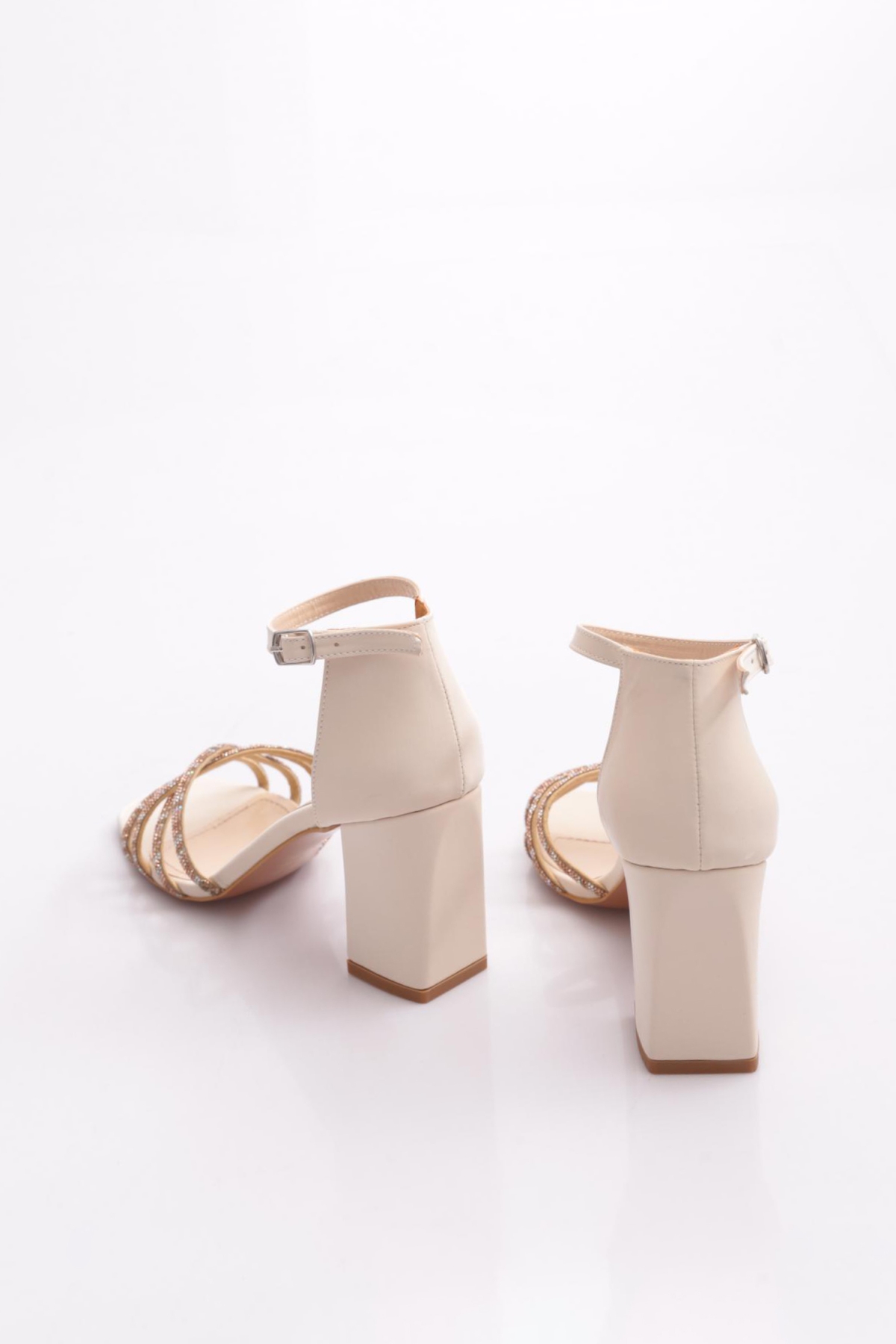 Pm08-K37 Kadin Taş İşlemeli Topuklu Ayakkabi - Görsel 4