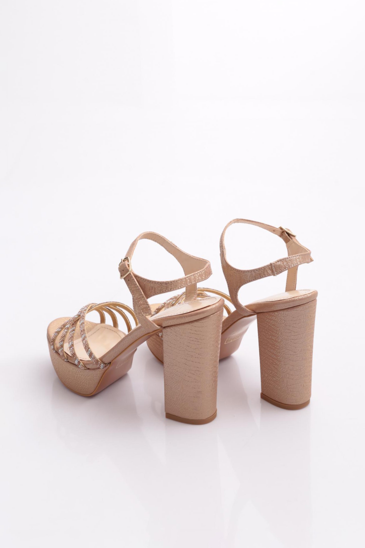 Pm08-K2043 Kadin Kalin Topuklu Abiye Ayakkabi - Görsel 4