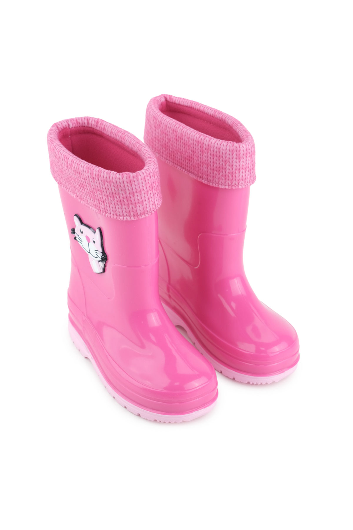 Gezer Gezer Pembe Kız Çocuk Kışlık PVC İçi Sıcak Astarlı Su Geçirmez Yağmur Bot Çizme | Flo Pembe - 5. görsel