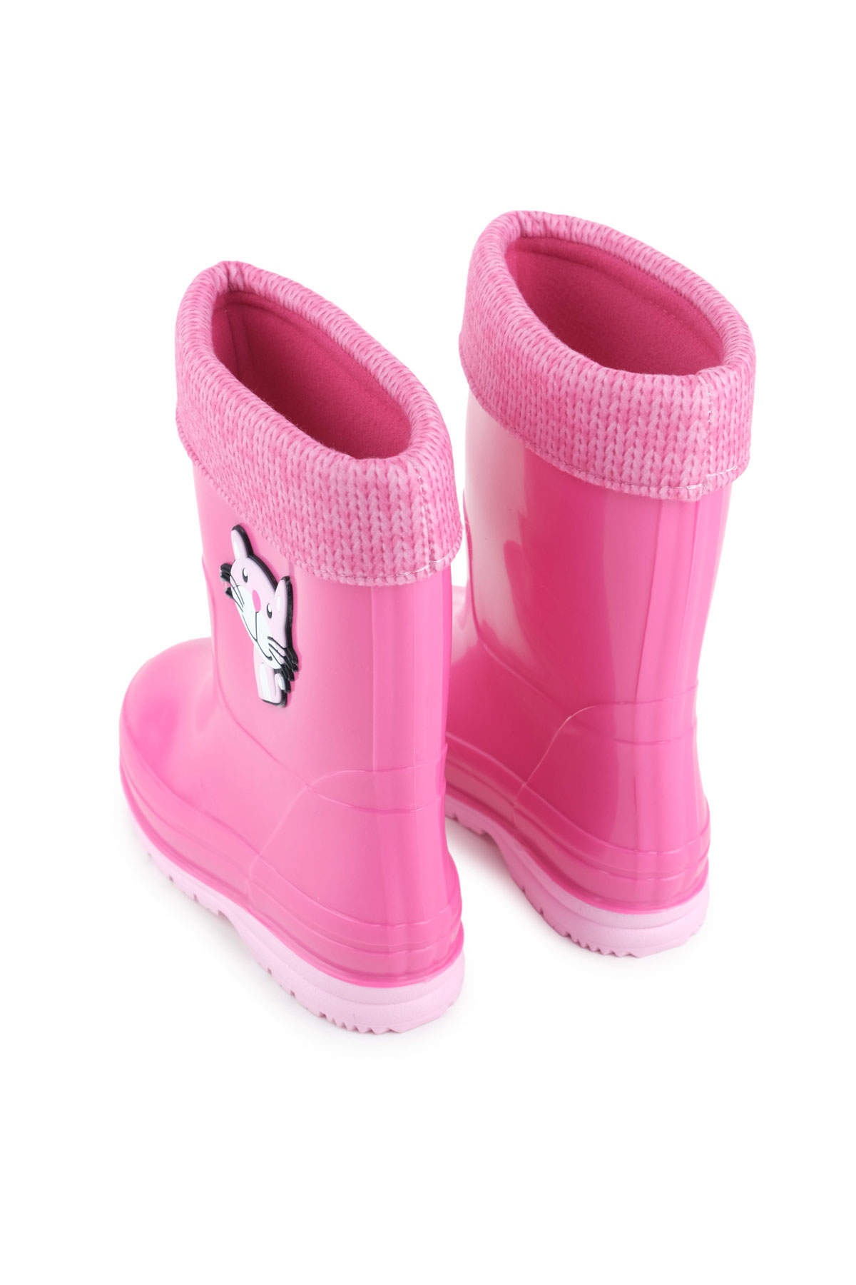 Gezer Gezer Pembe Kız Çocuk Kışlık PVC İçi Sıcak Astarlı Su Geçirmez Yağmur Bot Çizme | Flo Pembe - 6. görsel