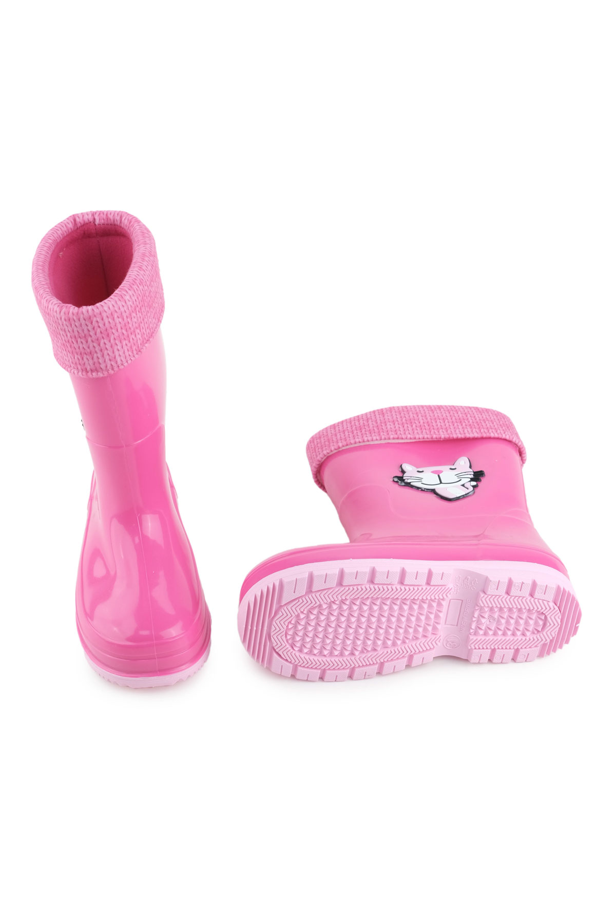 Gezer Gezer Pembe Kız Çocuk Kışlık PVC İçi Sıcak Astarlı Su Geçirmez Yağmur Bot Çizme | Flo Pembe - 7. görsel