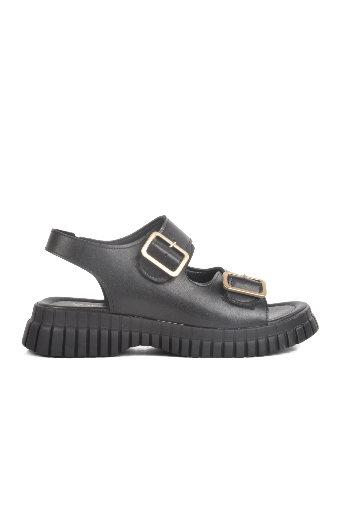 Aspor Siyah Kadın Düz Sandalet - Görsel 2