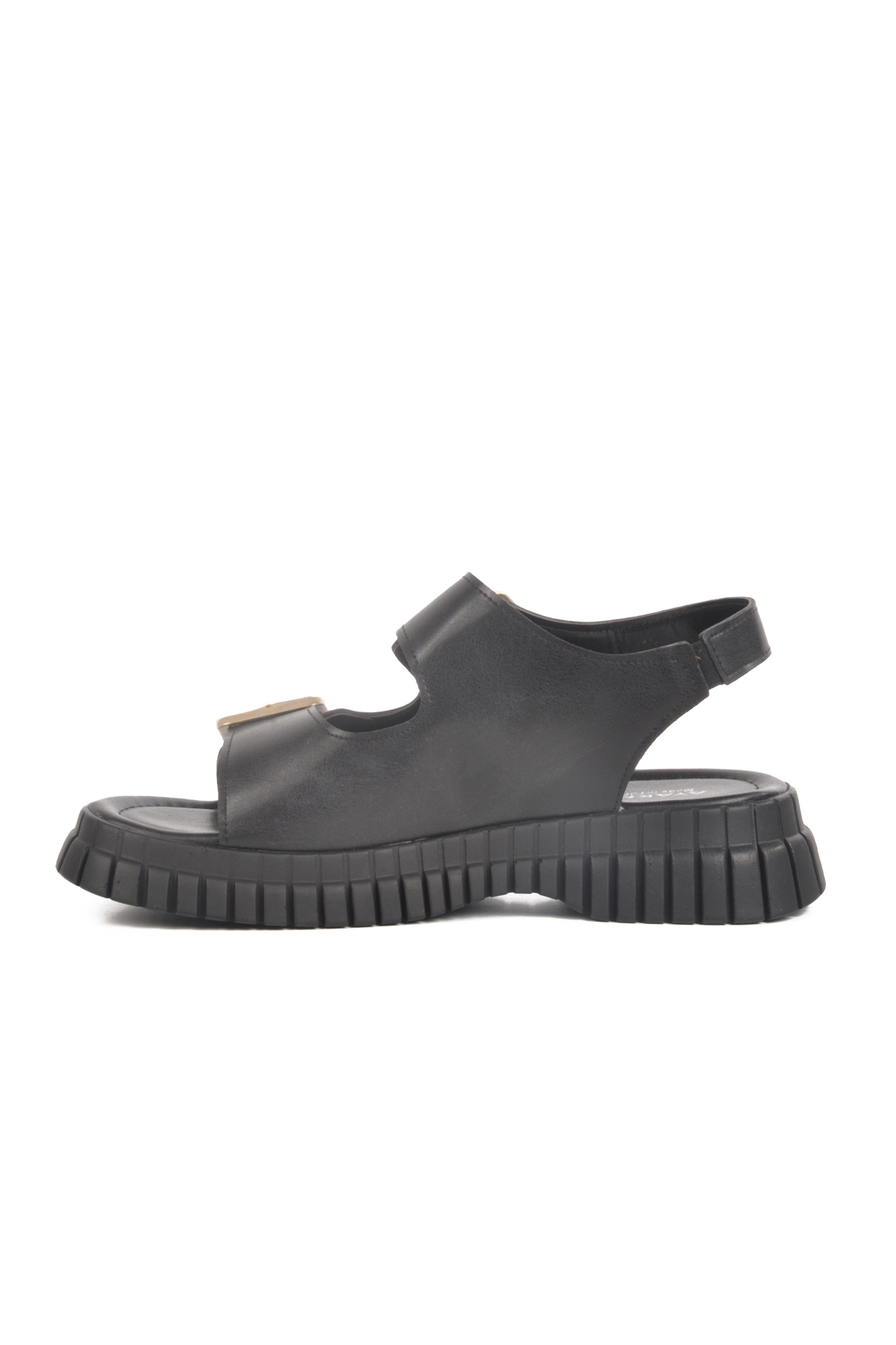 Aspor Siyah Kadın Düz Sandalet - Görsel 3