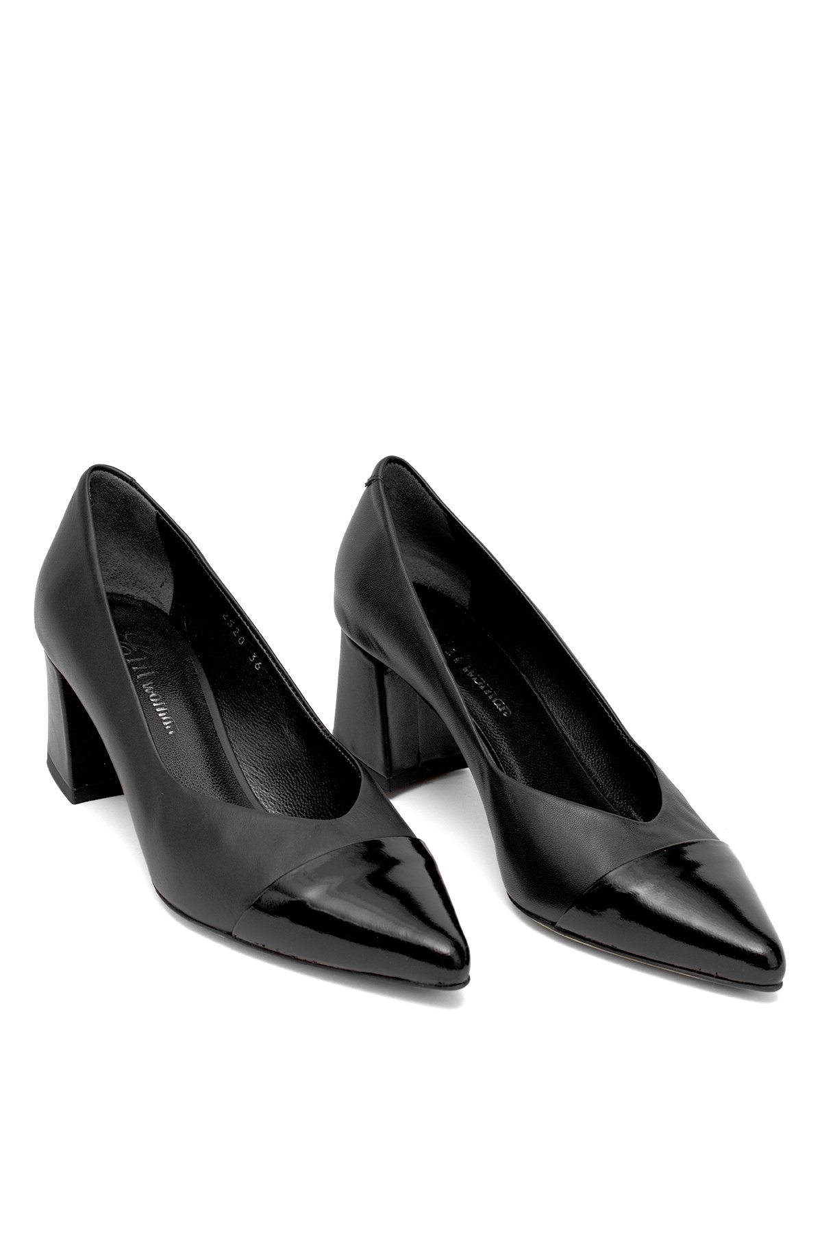 Elit Lavinia Kadın Hakiki Deri Klasik Topuklu Ayakkabı Siyah - Görsel 2