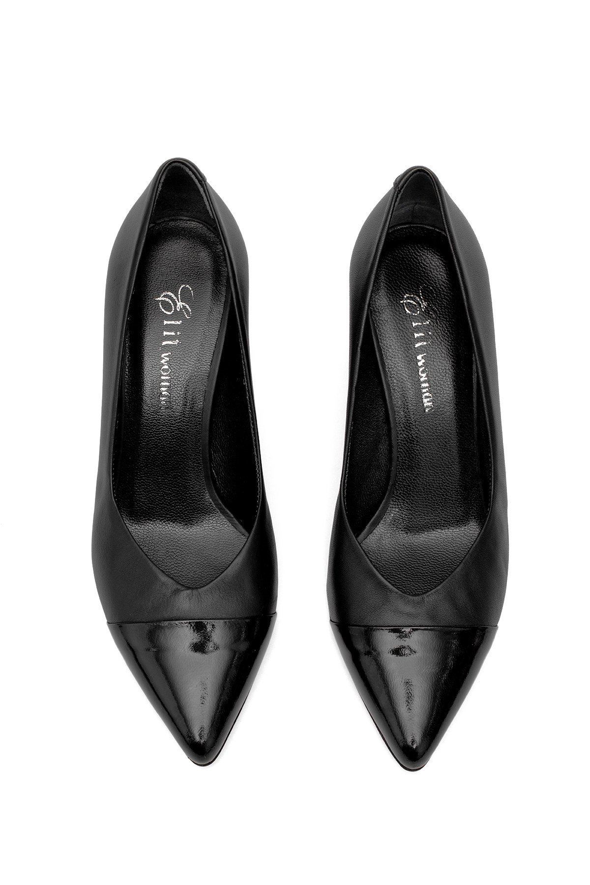 Elit Lavinia Kadın Hakiki Deri Klasik Topuklu Ayakkabı Siyah - Görsel 4