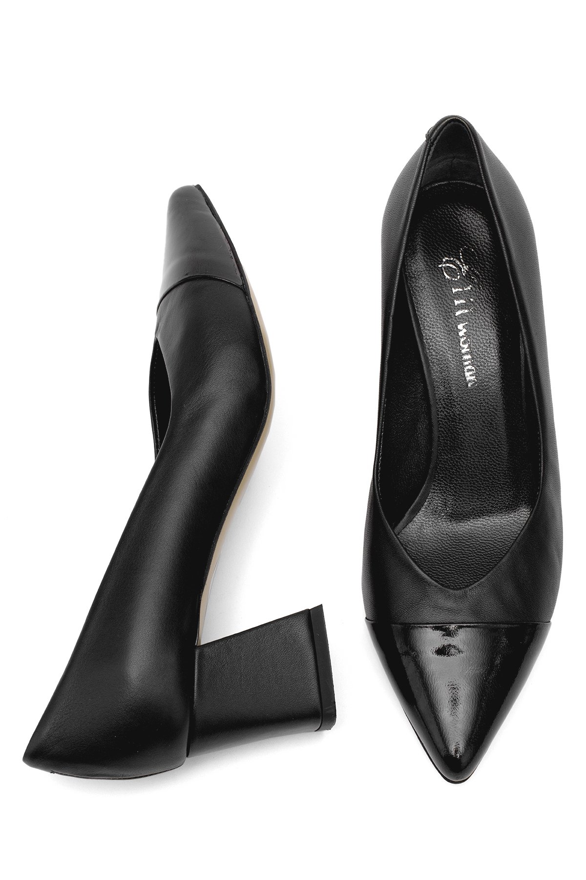 Elit Lavinia Kadın Hakiki Deri Klasik Topuklu Ayakkabı Siyah - Görsel 5