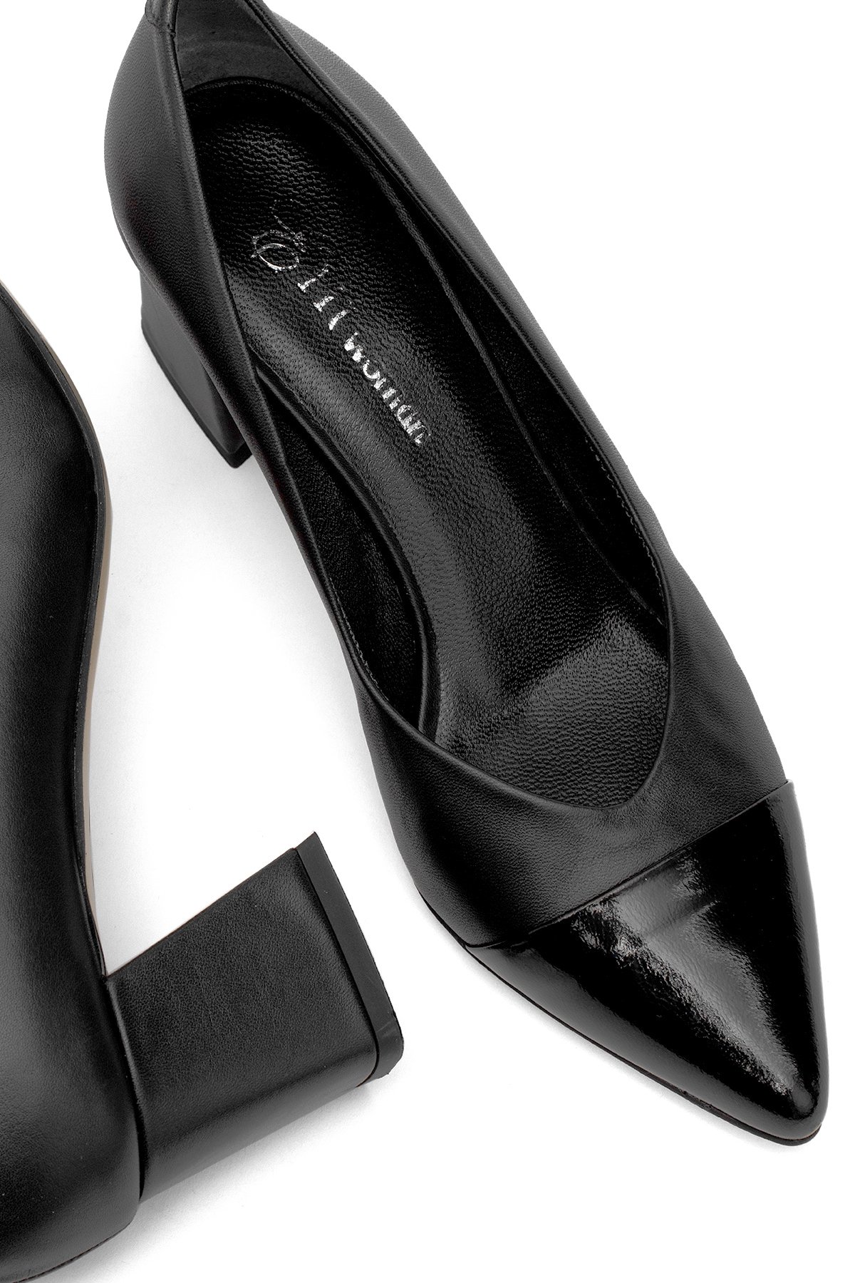 Elit Lavinia Kadın Hakiki Deri Klasik Topuklu Ayakkabı Siyah - Görsel 6