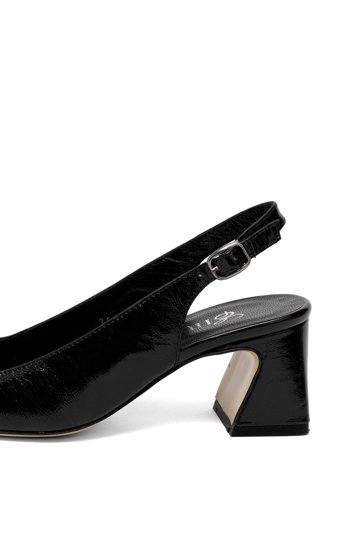 Elit Nivara Kadın Hakiki Deri Klasik Topuklu Ayakkabı Siyah - Görsel 8
