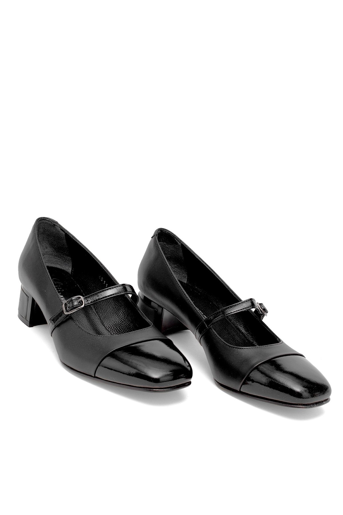 Elit Bellisa Kadın Hakiki Deri Klasik Topuklu Ayakkabı Siyah - Görsel 2