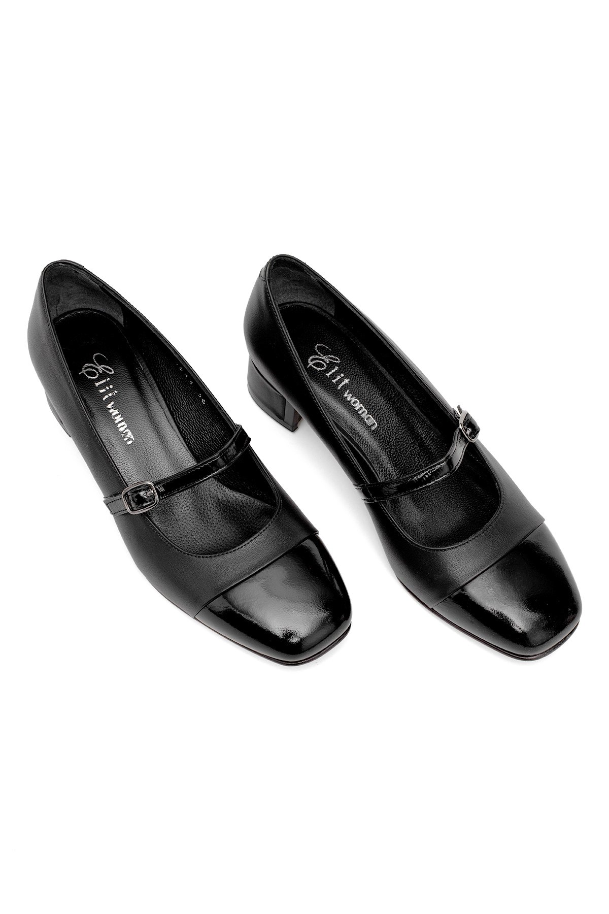 Elit Bellisa Kadın Hakiki Deri Klasik Topuklu Ayakkabı Siyah - Görsel 3