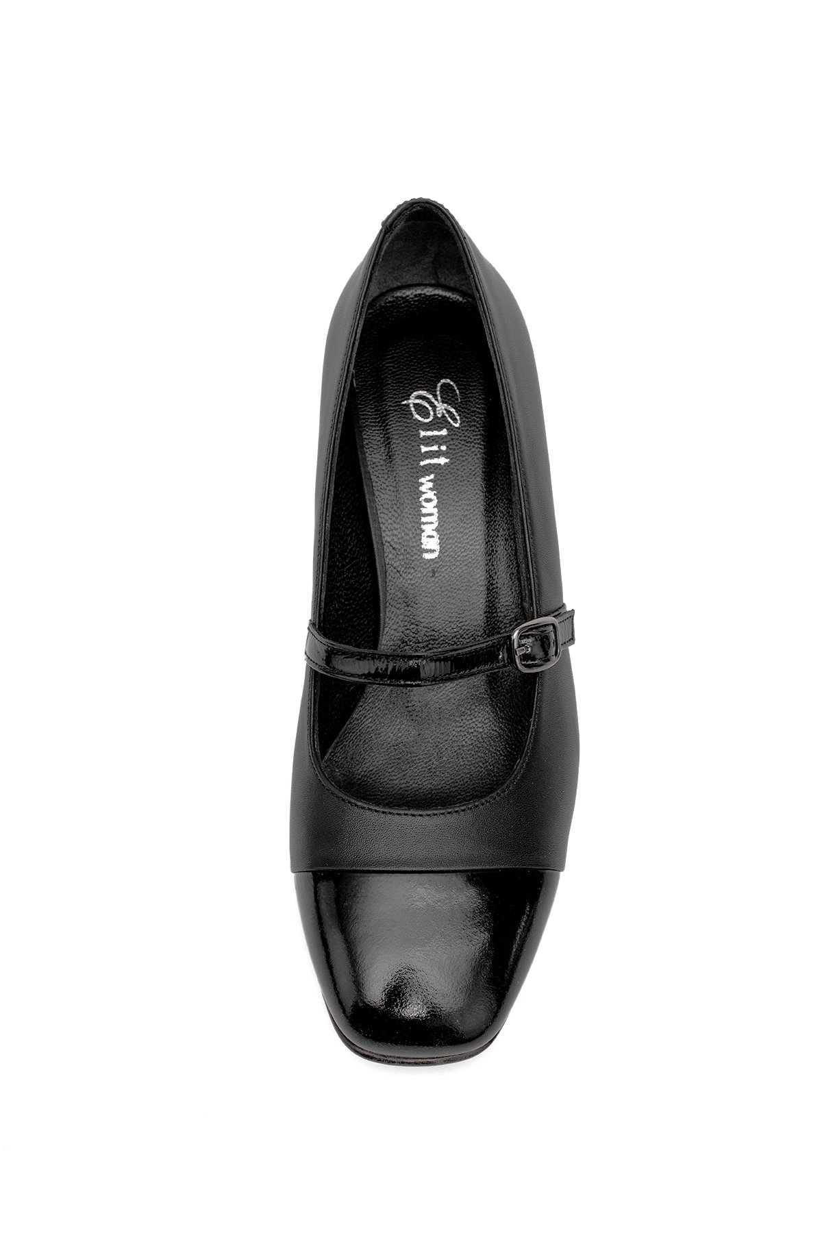 Elit Bellisa Kadın Hakiki Deri Klasik Topuklu Ayakkabı Siyah - Görsel 7