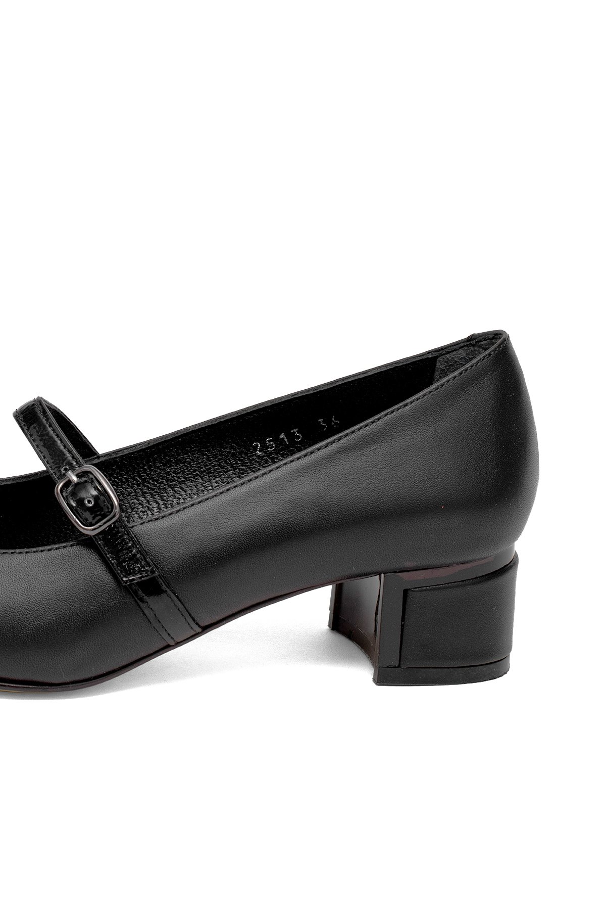 Elit Bellisa Kadın Hakiki Deri Klasik Topuklu Ayakkabı Siyah - Görsel 8