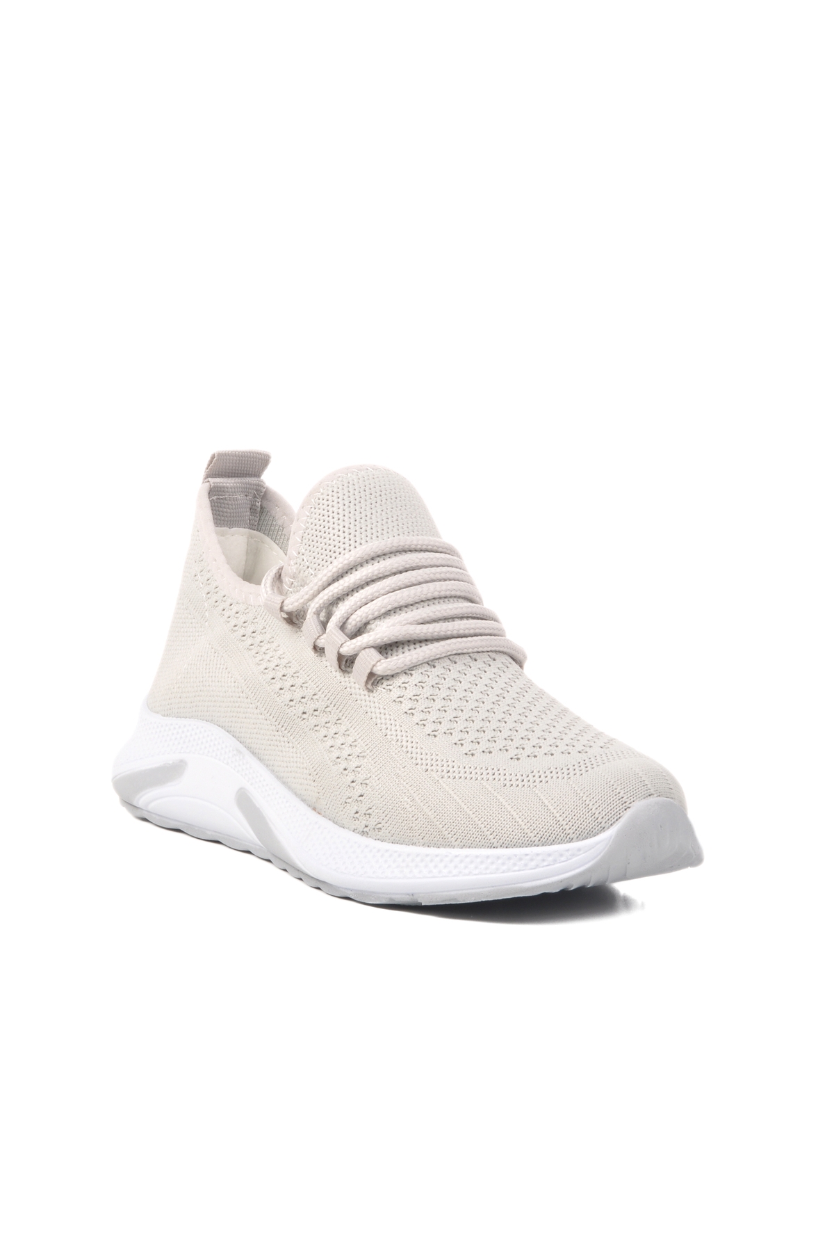 Buz Beyaz Triko Unisex Spor Ayakkabı - Görsel 4