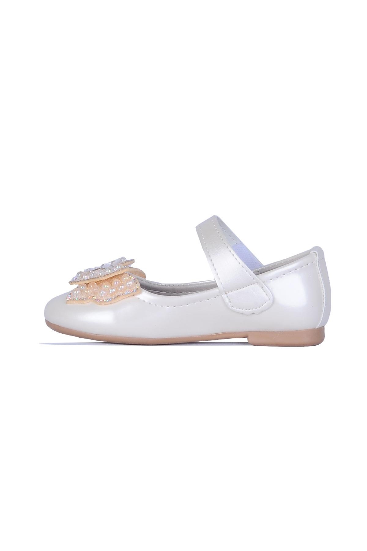 76-Herbebe Krem Kız Çocuk Günlük Babet - Görsel 3