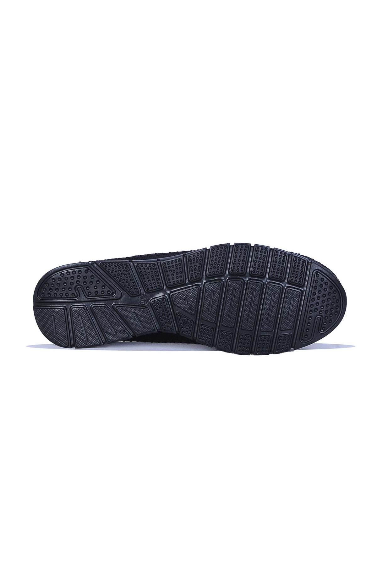 790 Ayzen Siyah Çapraz Bağlı Kadın Babet - Görsel 5