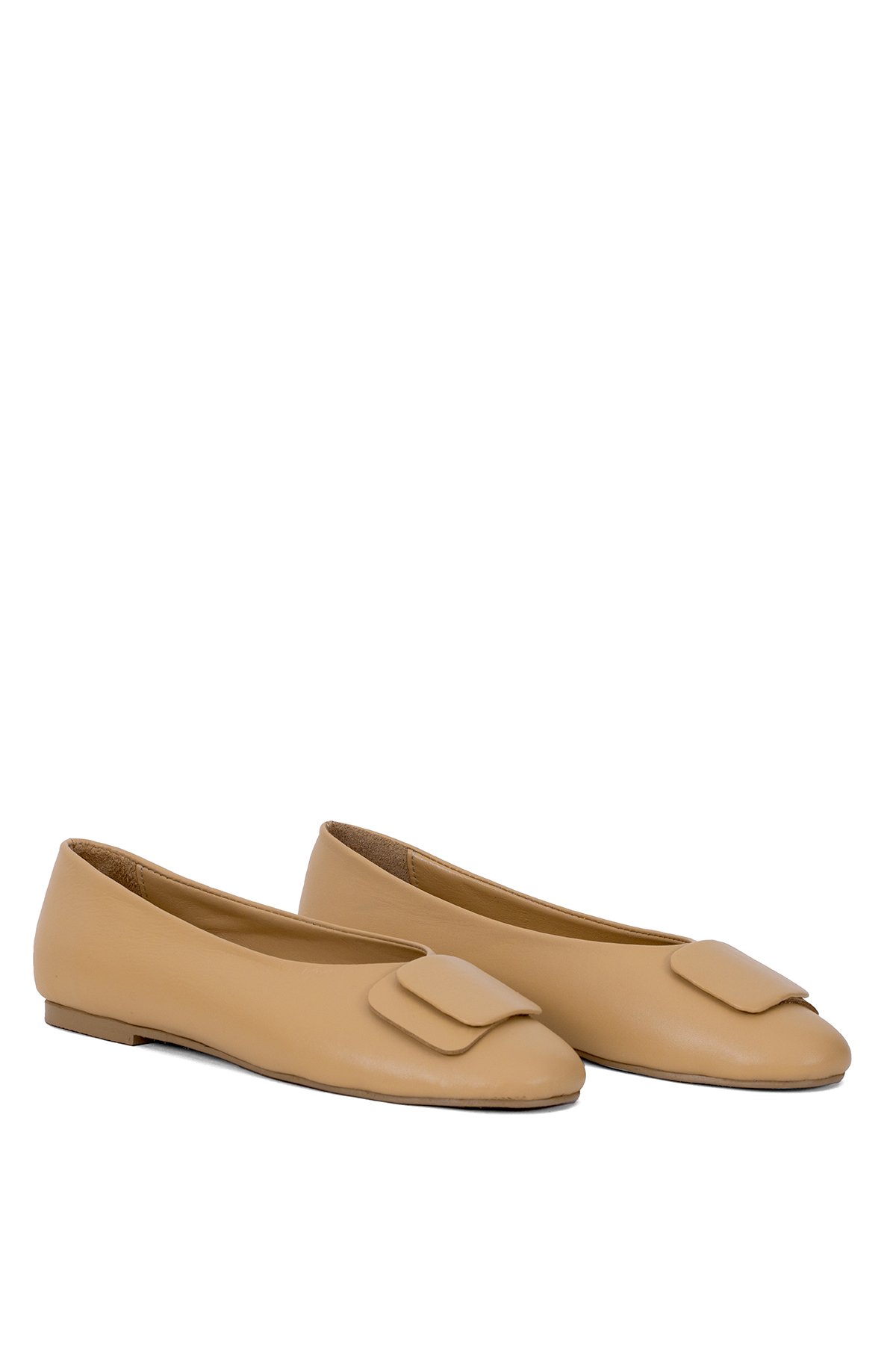 Elit Nova Kadın Hakiki Deri Babet Camel - Görsel 5