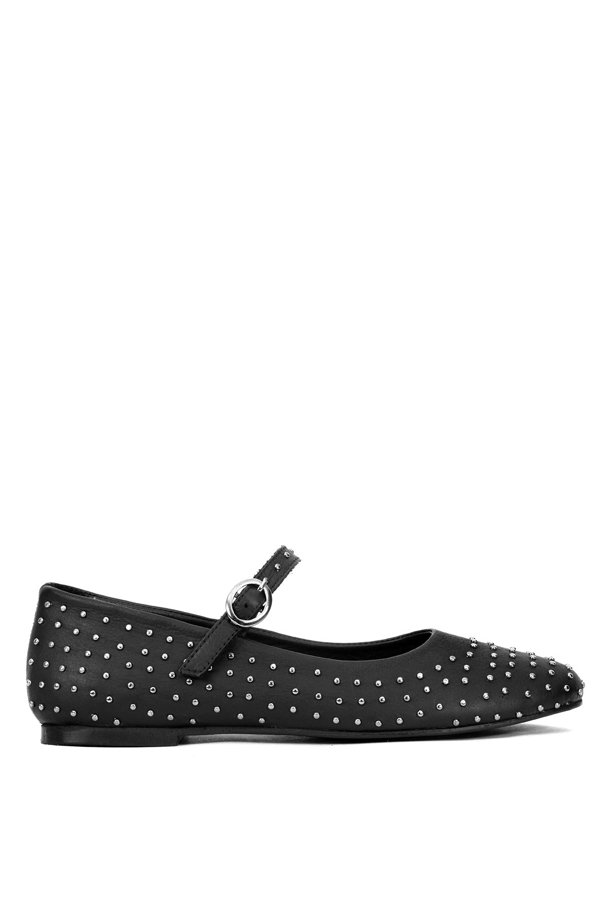 Elit Jada Kadın Hakiki Deri Troklu Babet Siyah - Görsel 2