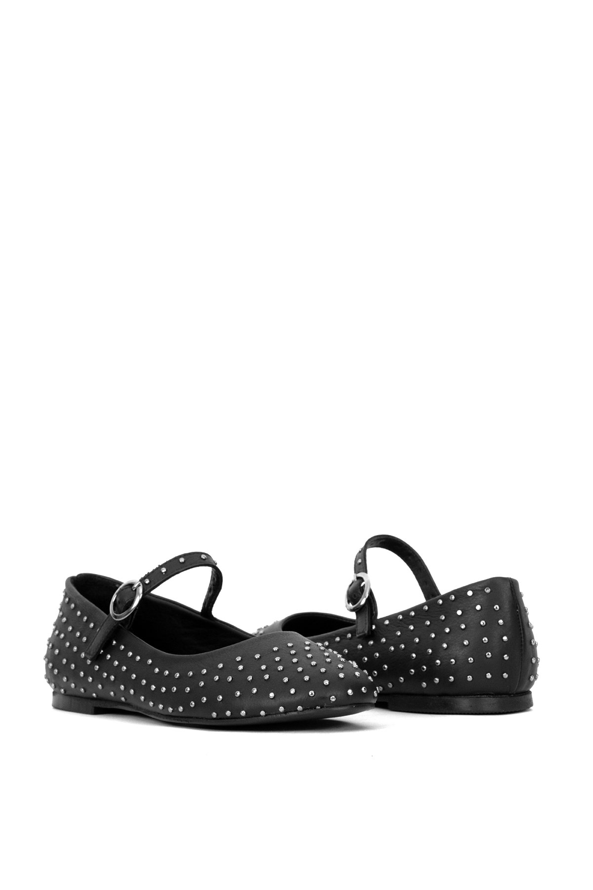 Elit Jada Kadın Hakiki Deri Troklu Babet Siyah - Görsel 6