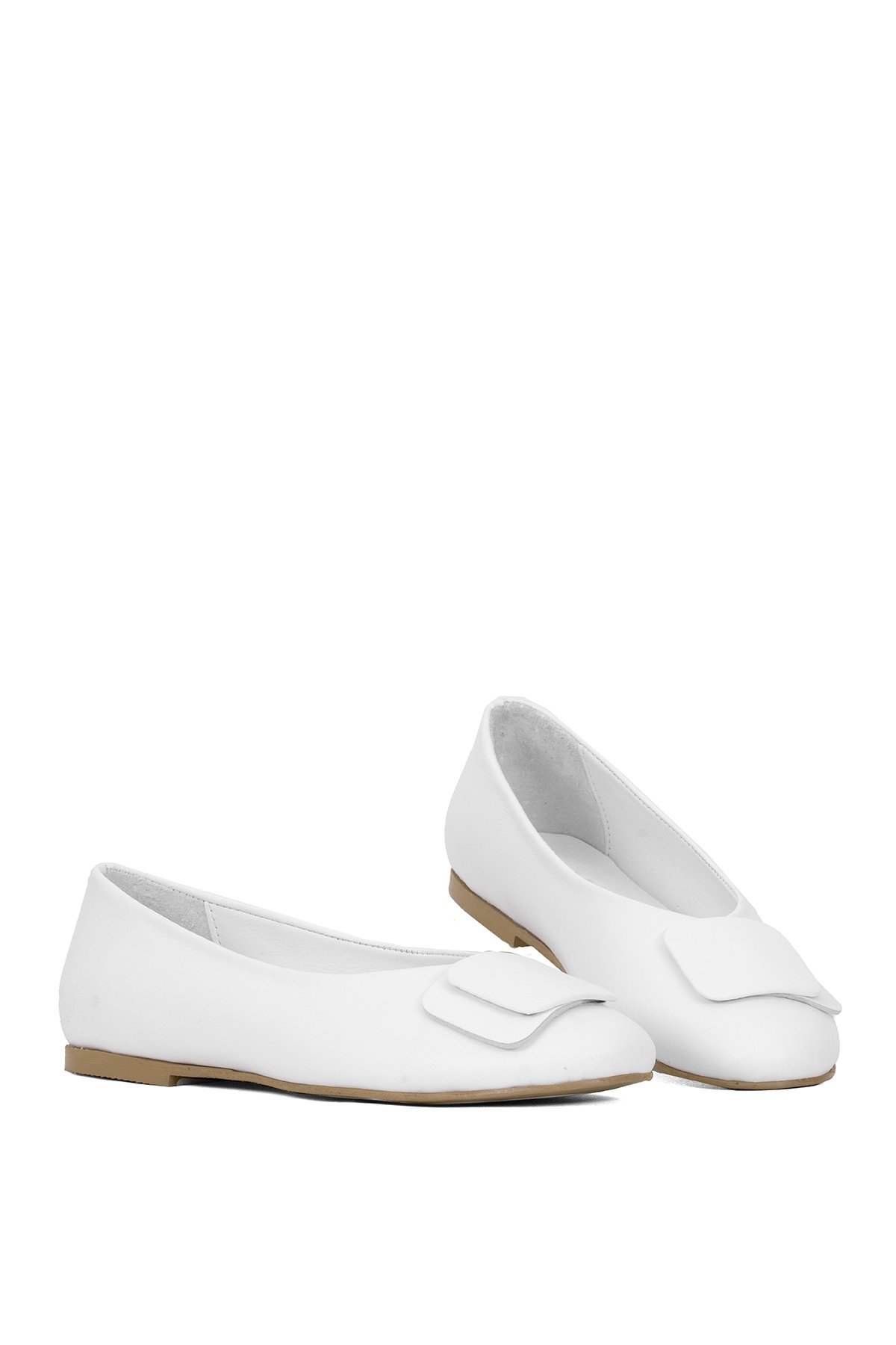 Elit Nova Kadın Hakiki Deri Babet Beyaz - Görsel 5