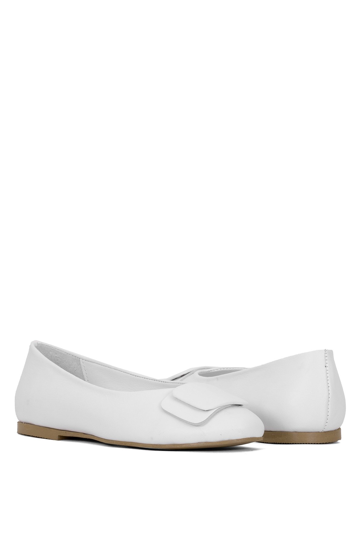 Elit Nova Kadın Hakiki Deri Babet Beyaz - Görsel 6