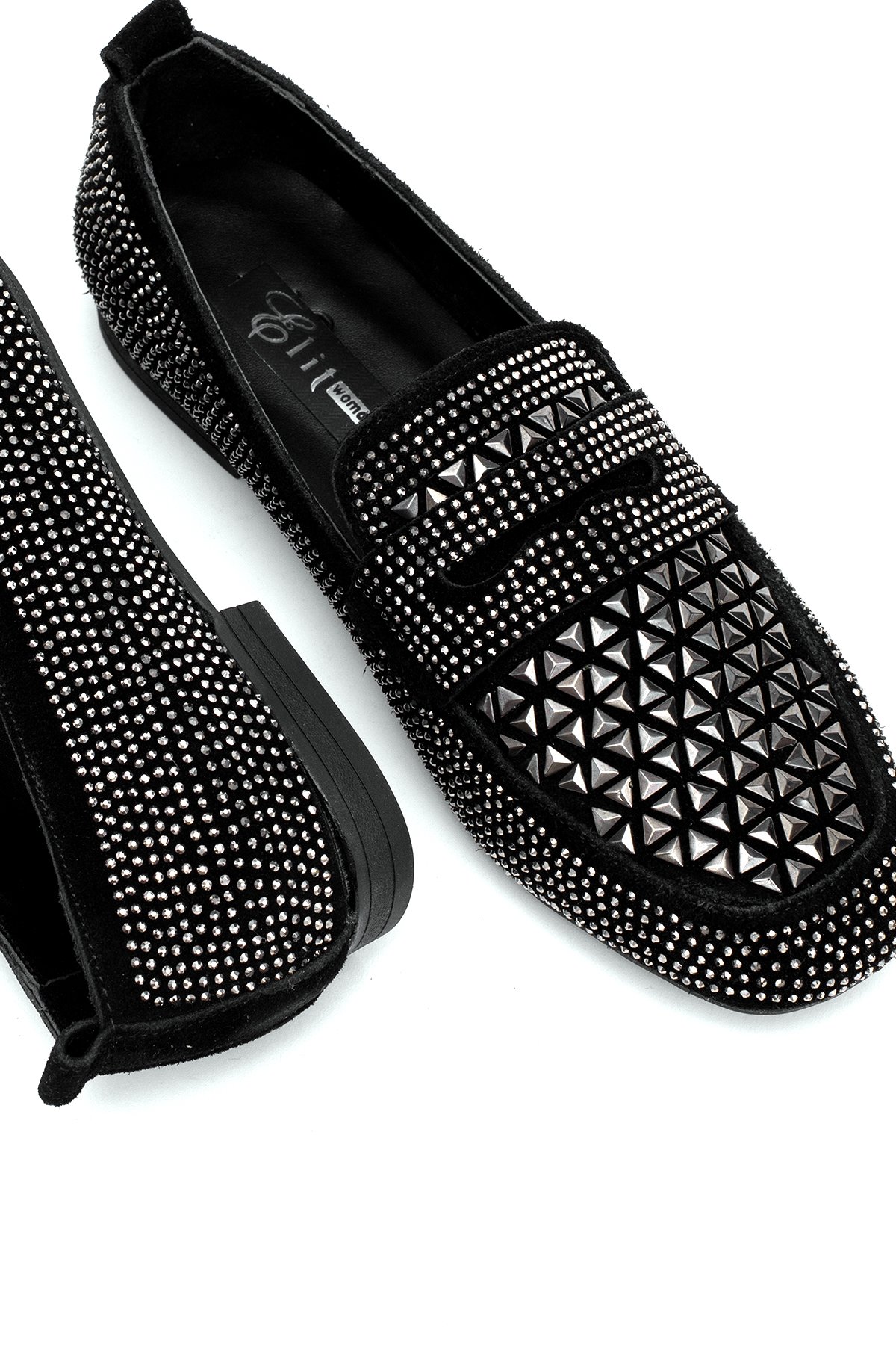 Elit Liora Kadın Hakiki Deri Troklu Babet Siyah - Görsel 6