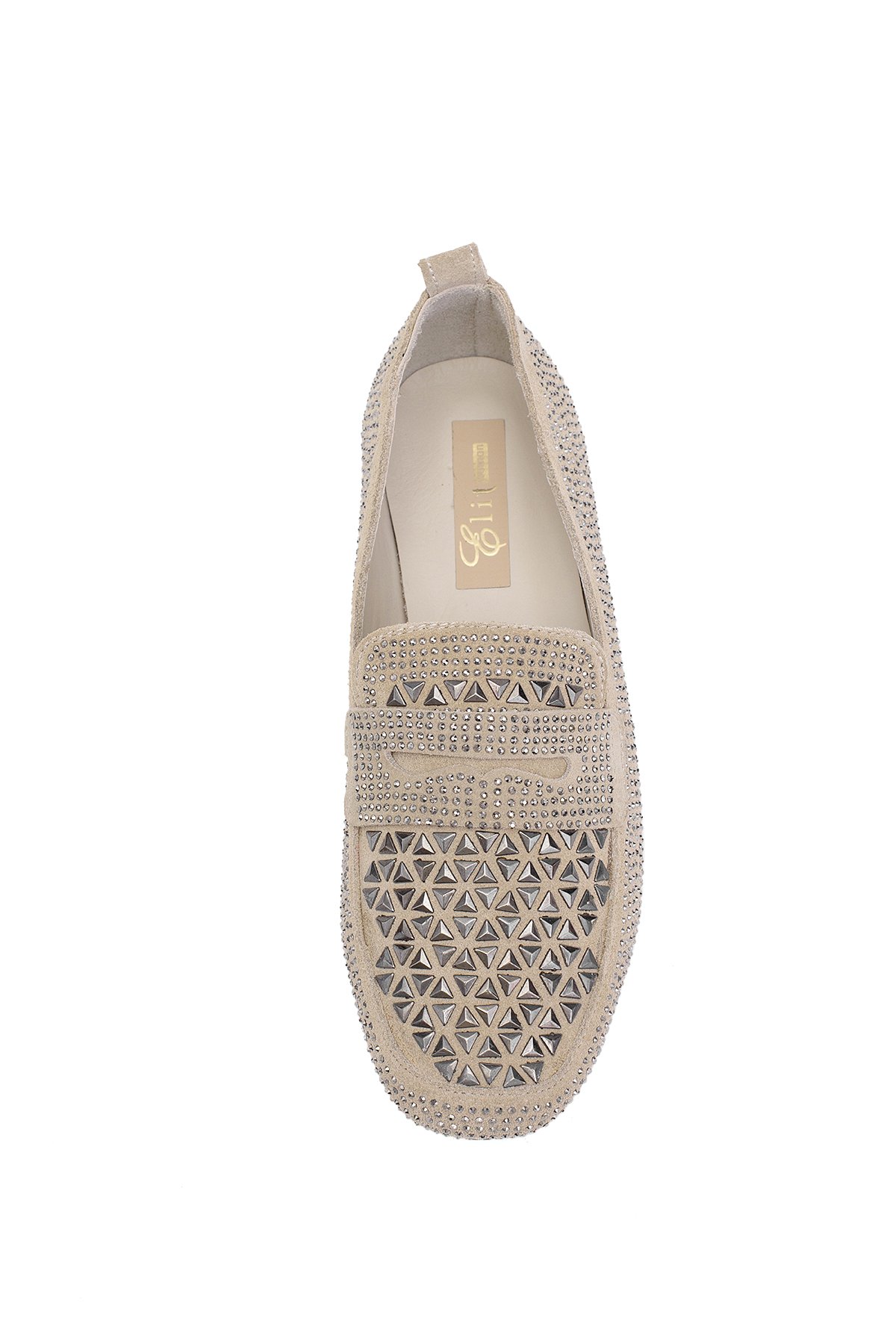 Elit Liora Kadın Hakiki Deri Troklu Babet Bej - Görsel 7