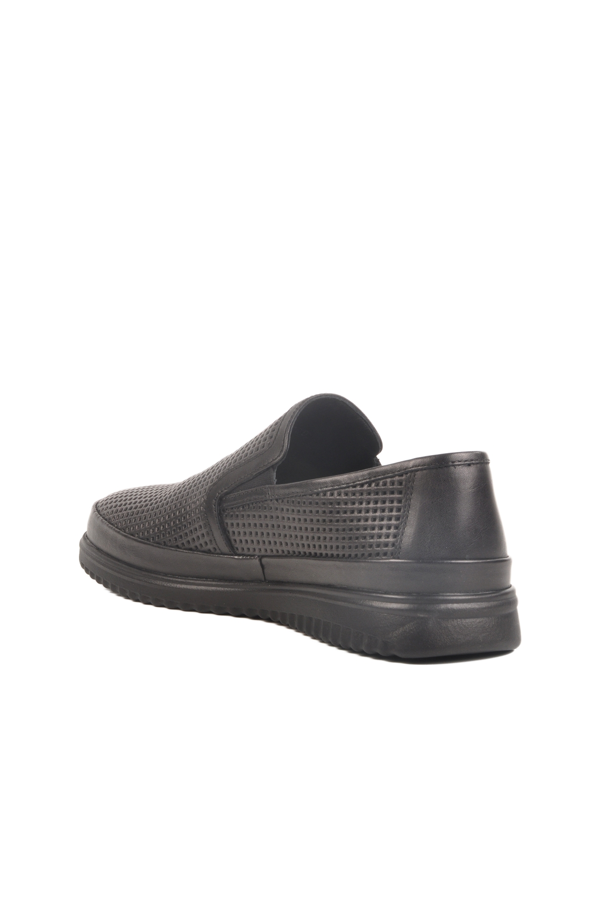 Aspor Siyah Hakiki Deri Erkek Casual Ayakkabı - Görsel 5