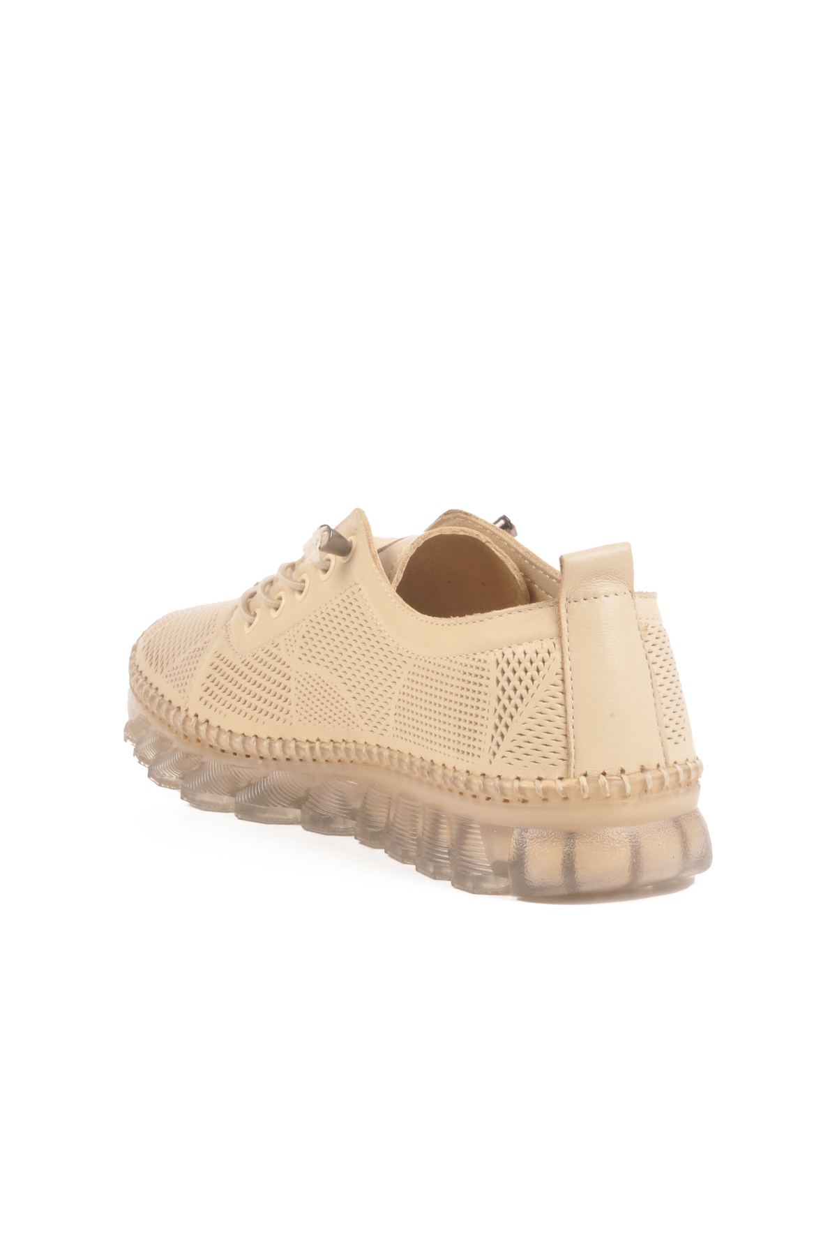 Aspor Bej Hakiki Deri Kadın Casual Ayakkabı - Görsel 5