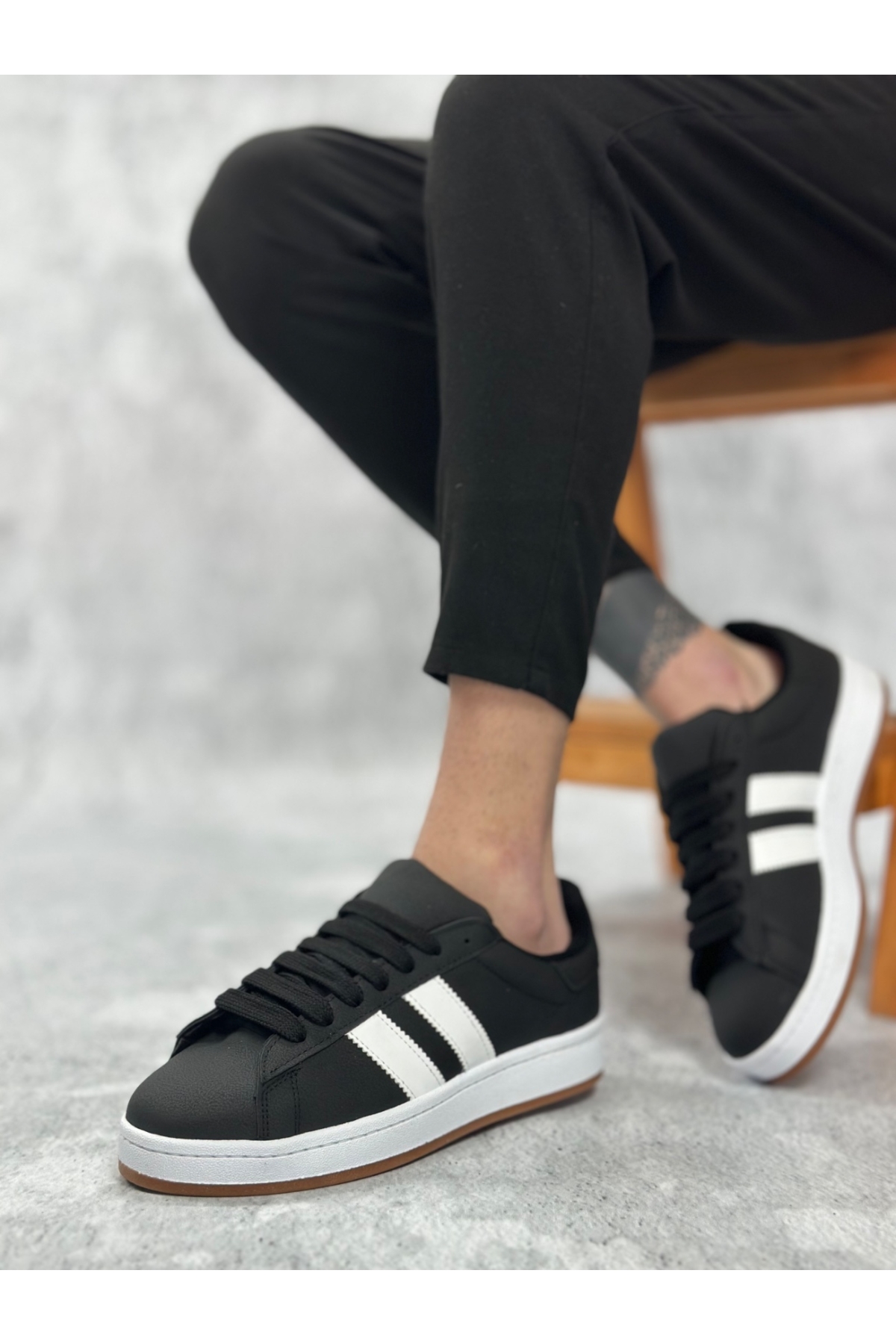 Bağcıklı Erkek Günlük Ayakkabı SİYAH - Görsel 2