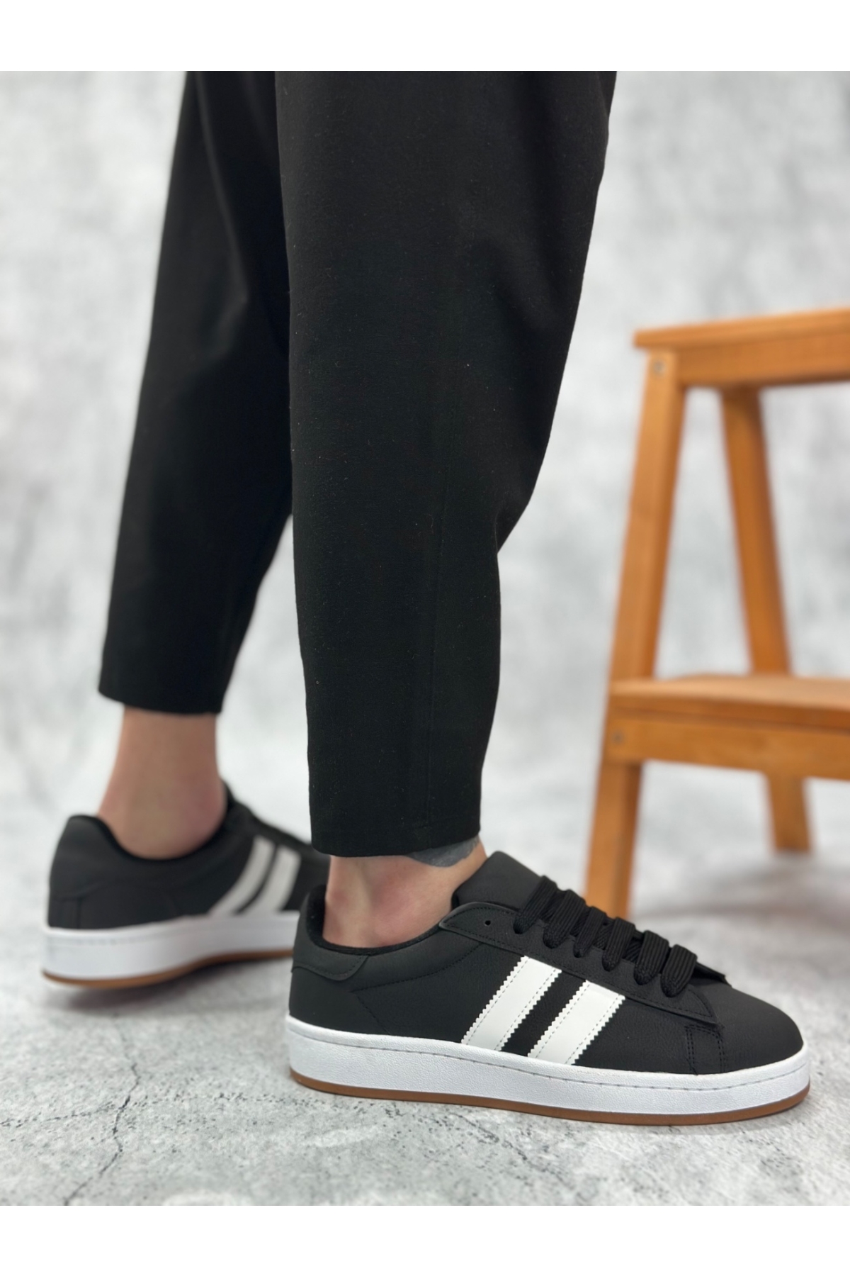 Bağcıklı Erkek Günlük Ayakkabı SİYAH - Görsel 3