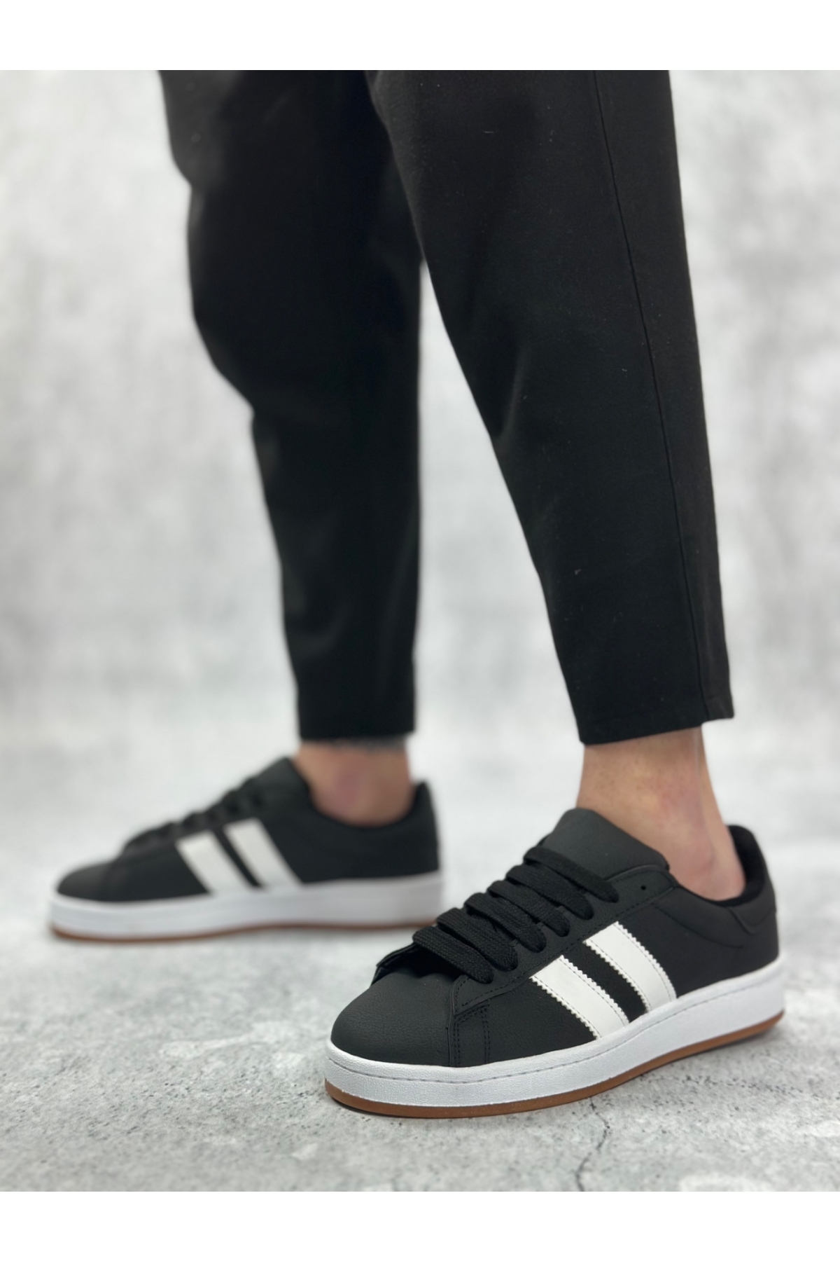 Bağcıklı Erkek Günlük Ayakkabı SİYAH - Görsel 4