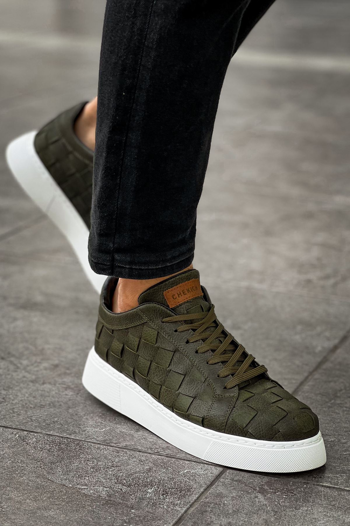 Bağcıklı Erkek Günlük Ayakkabı Haki - Görsel 2