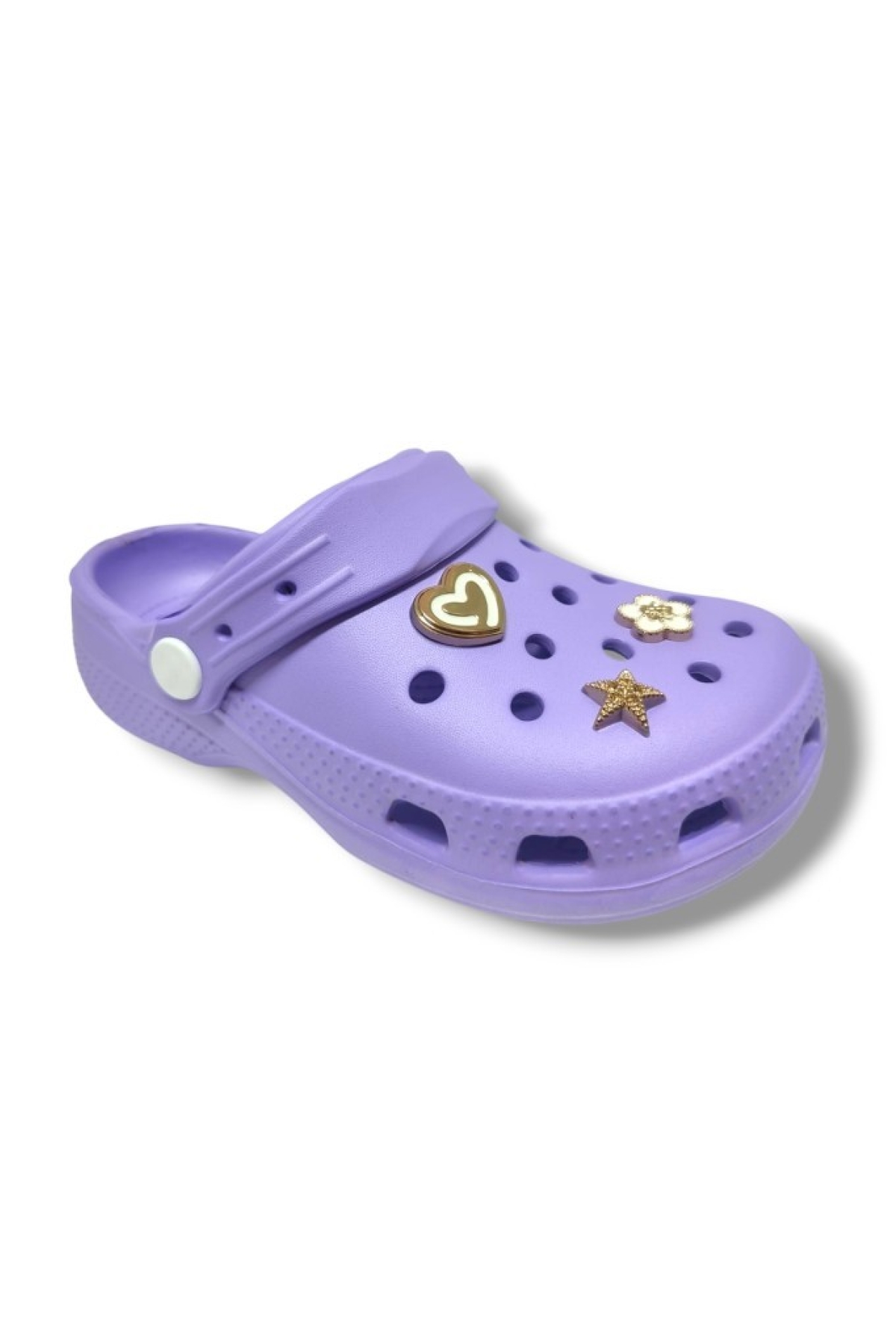 LR-300-25 Eva Yıldız Kalp Tokalı Sabo Kız Çocuk Terlik 31-35 - Görsel 2