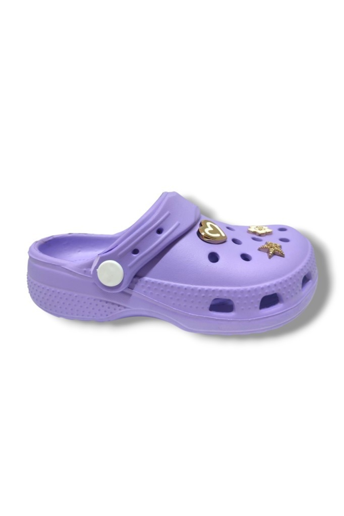 LR-300-25 Eva Yıldız Kalp Tokalı Sabo Kız Çocuk Terlik 31-35 - Görsel 3