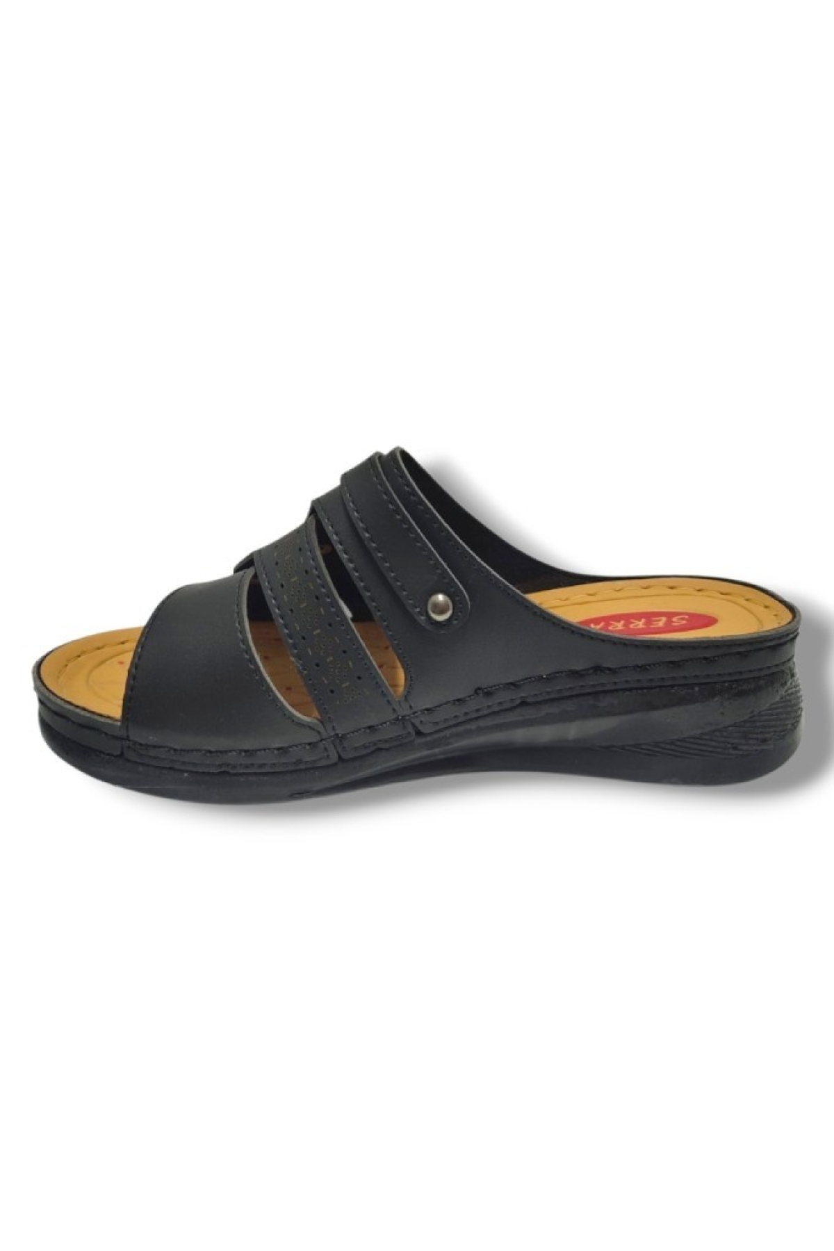 638-25 Anatomik Masaj Taban Fashion V Tokalı Kadın Terlik - Görsel 4