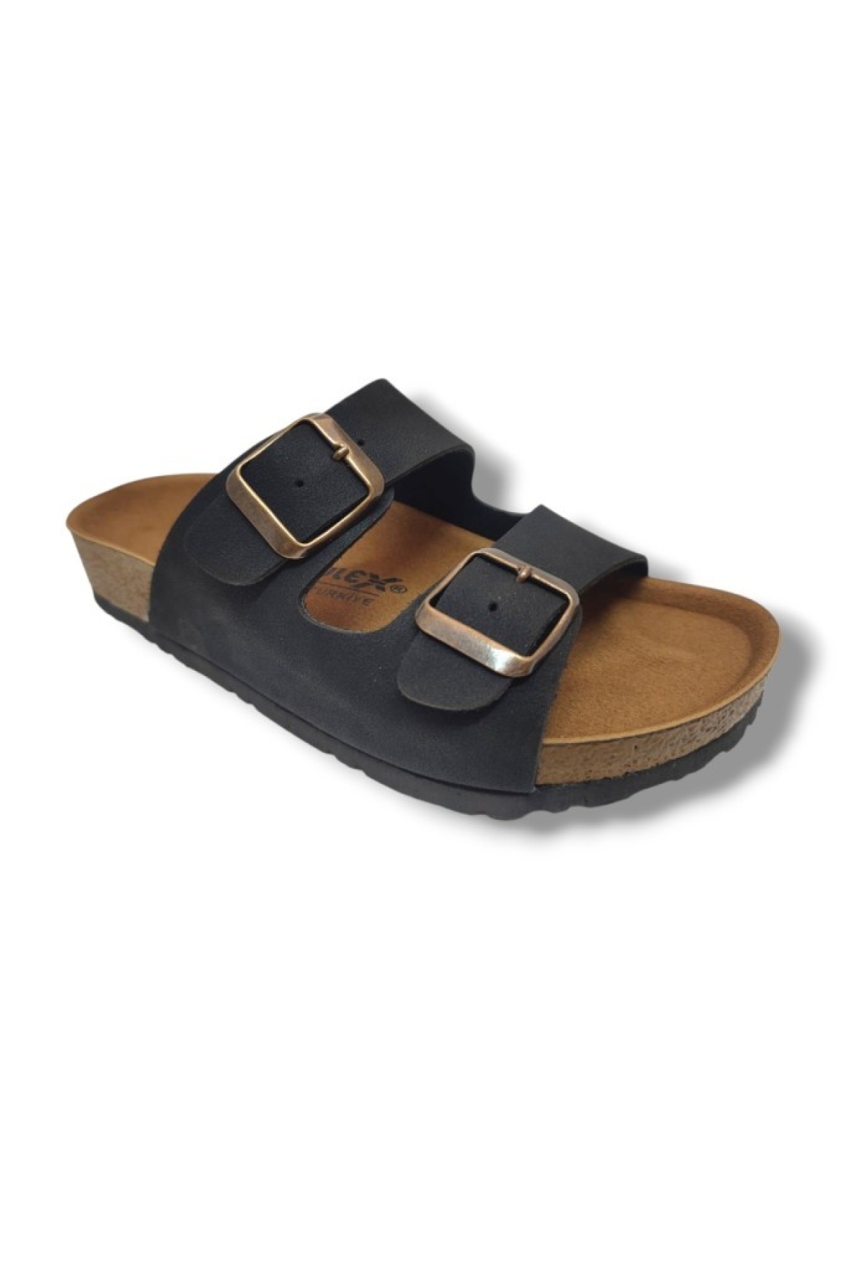 1256-25 Mantar Taban Çift Bant Kadın Terlik - Görsel 2