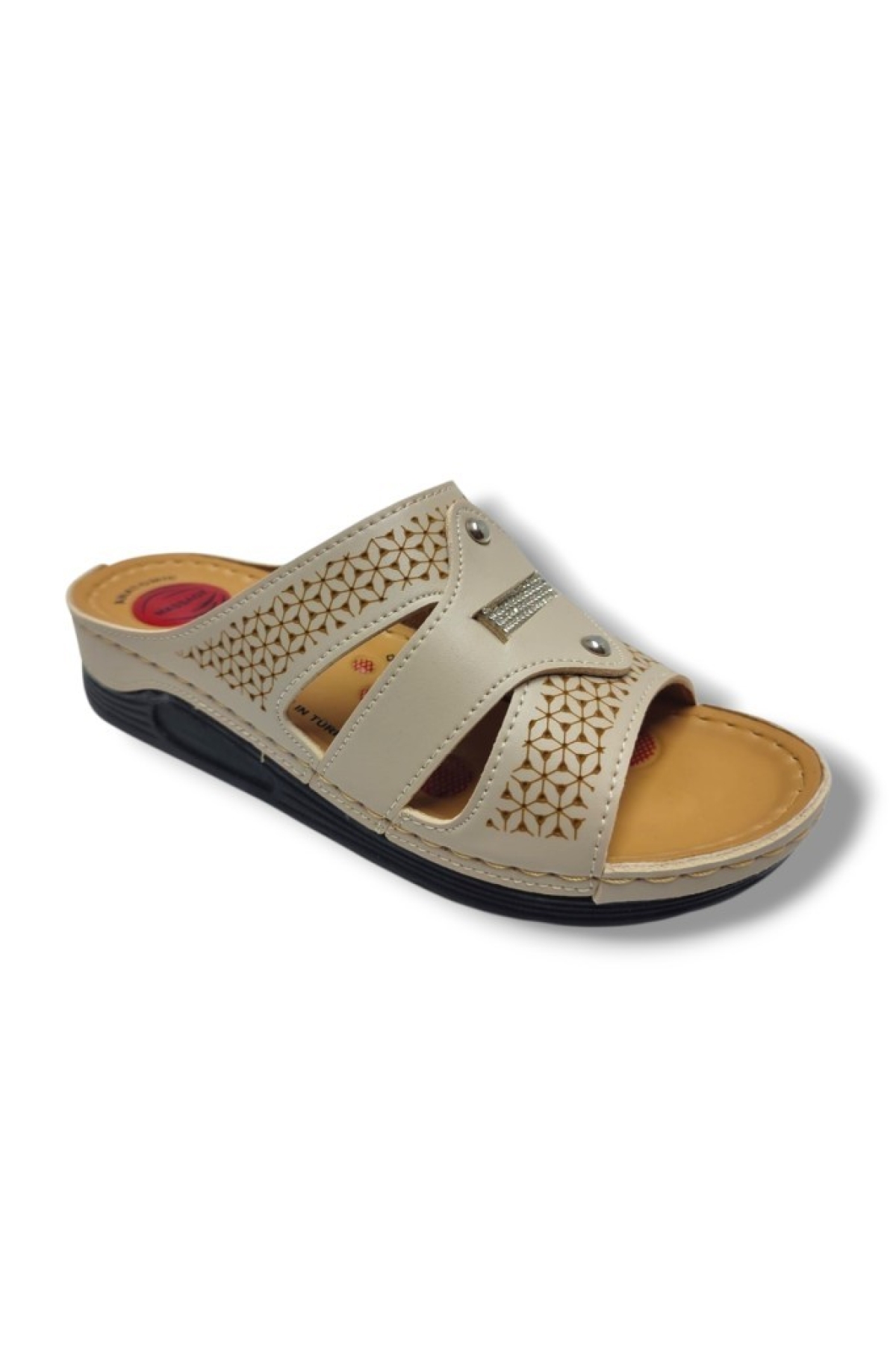 635-25 Anatomik Masaj Taban Taşlı Kadın Terlik - Görsel 2