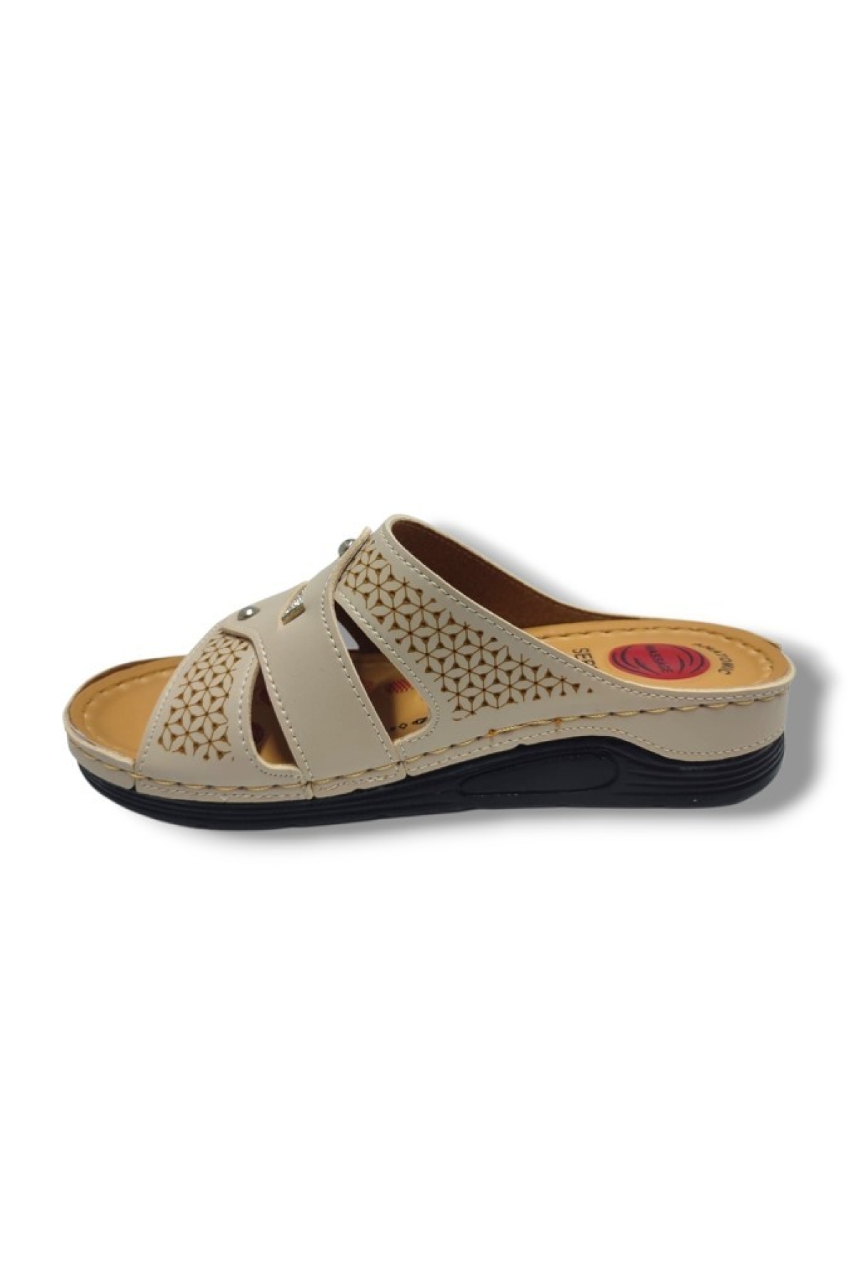 635-25 Anatomik Masaj Taban Taşlı Kadın Terlik - Görsel 4