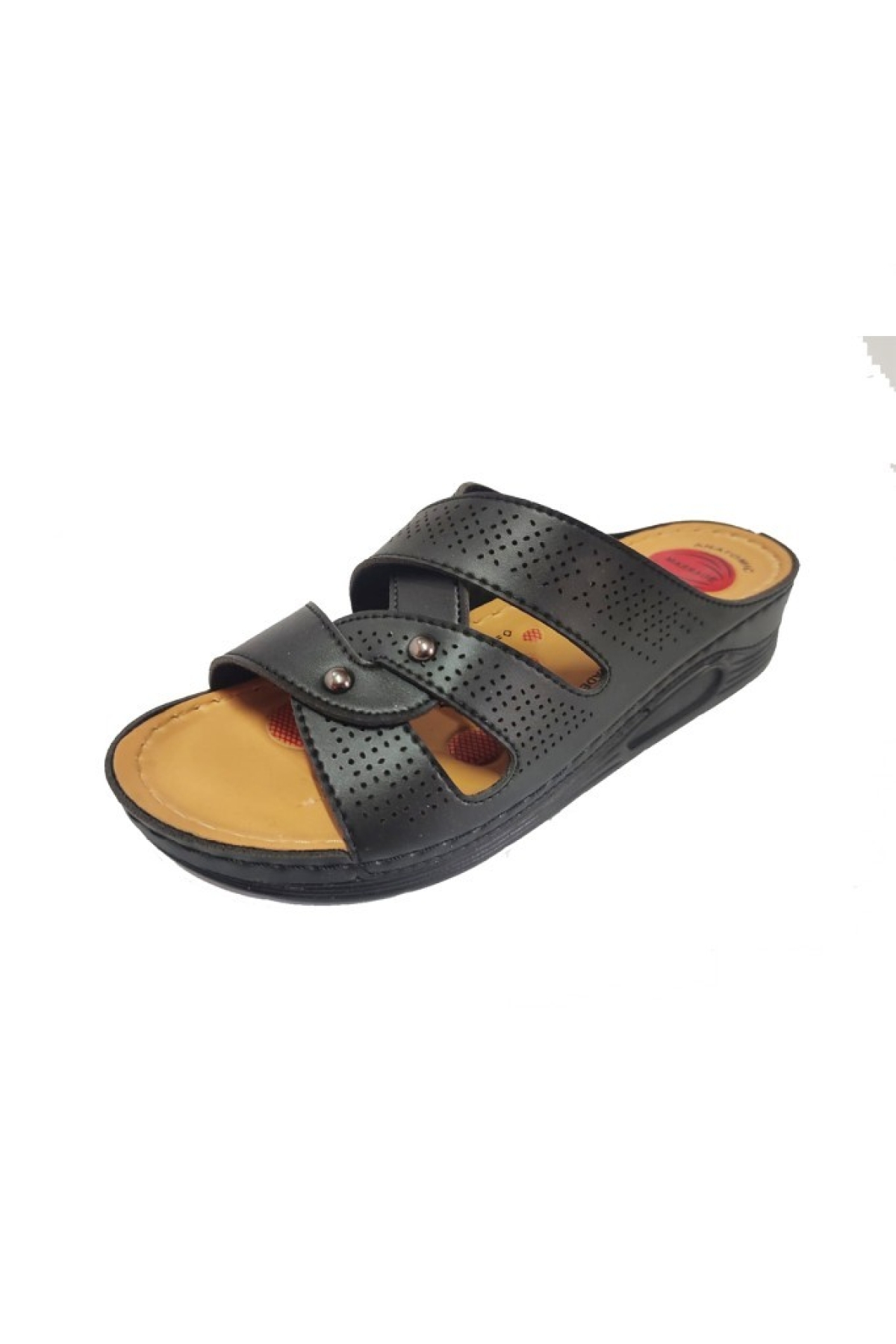 9032-25 Deri Masaj Taban Kadın Terlik - Görsel 3