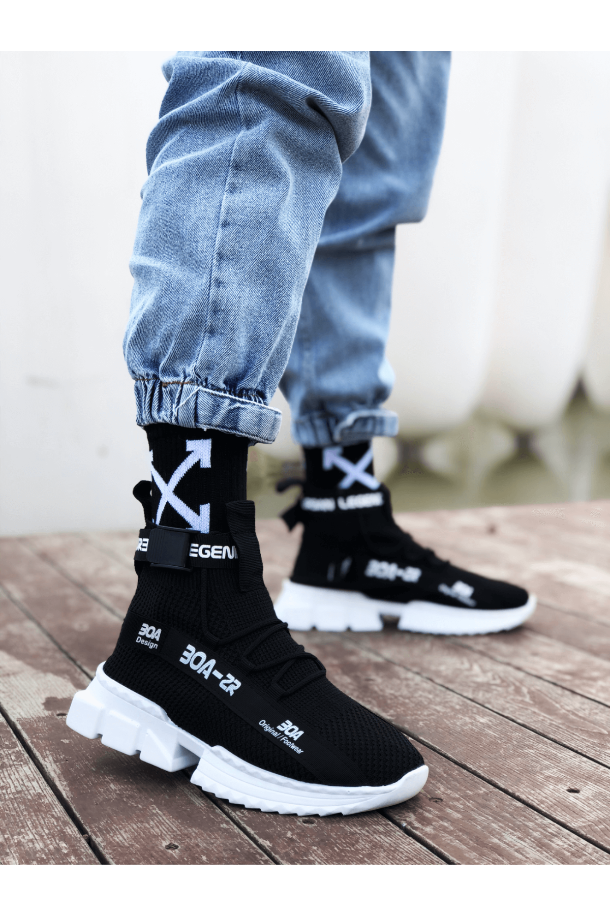 Tarz Spor Bot SİYAH (BEYAZ TABAN) - Görsel 3