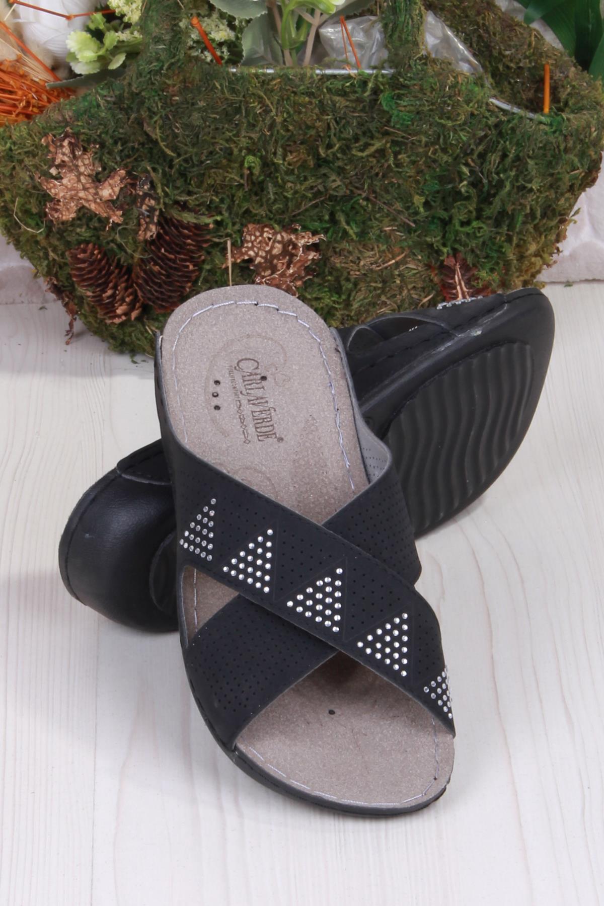 140525 Siyah Rahat Esnek Anatomik Kadın Terlik - Görsel 3