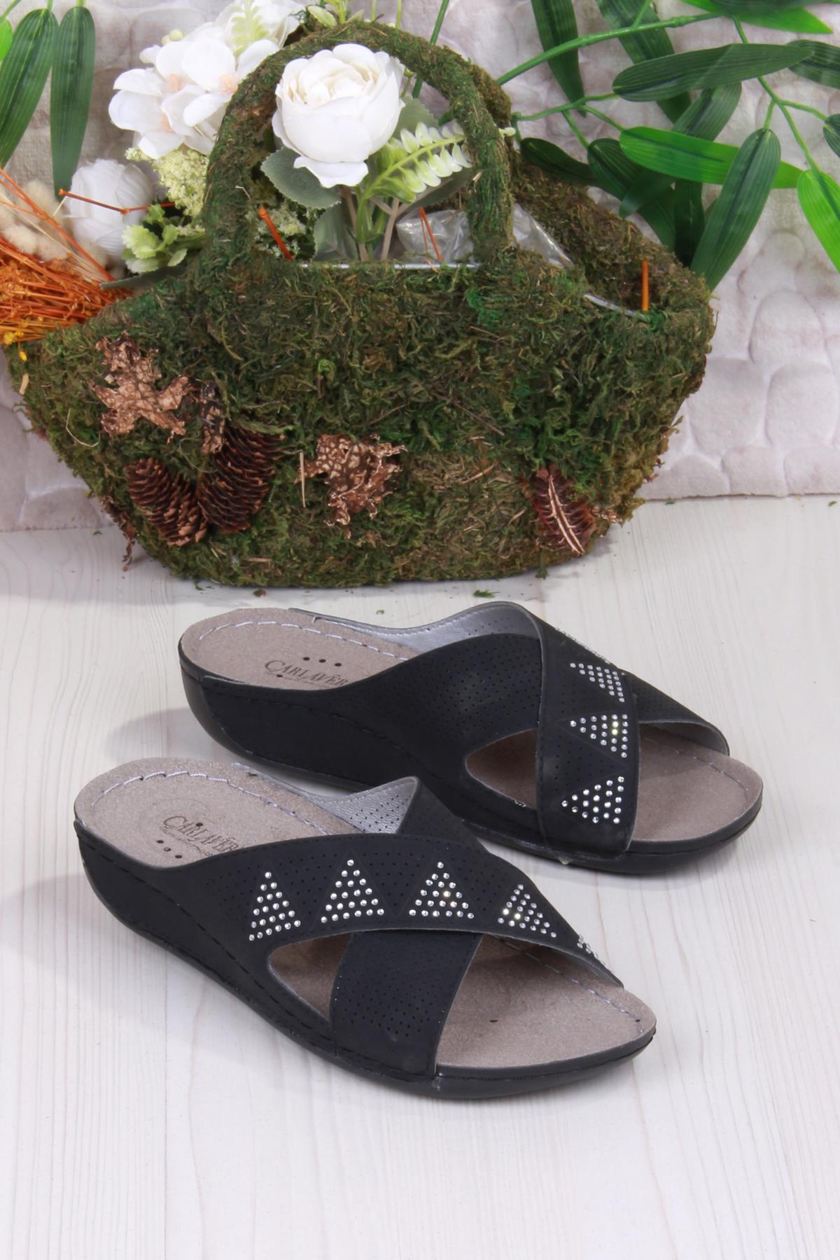 140525 Siyah Rahat Esnek Anatomik Kadın Terlik - Görsel 4