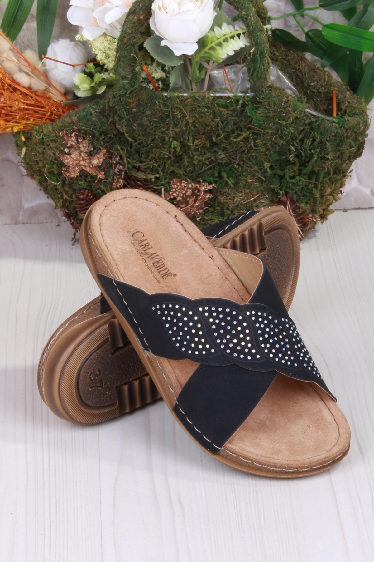 213625 Siyah Rahat Esnek Anatomik Kadın Terlik - Görsel 2