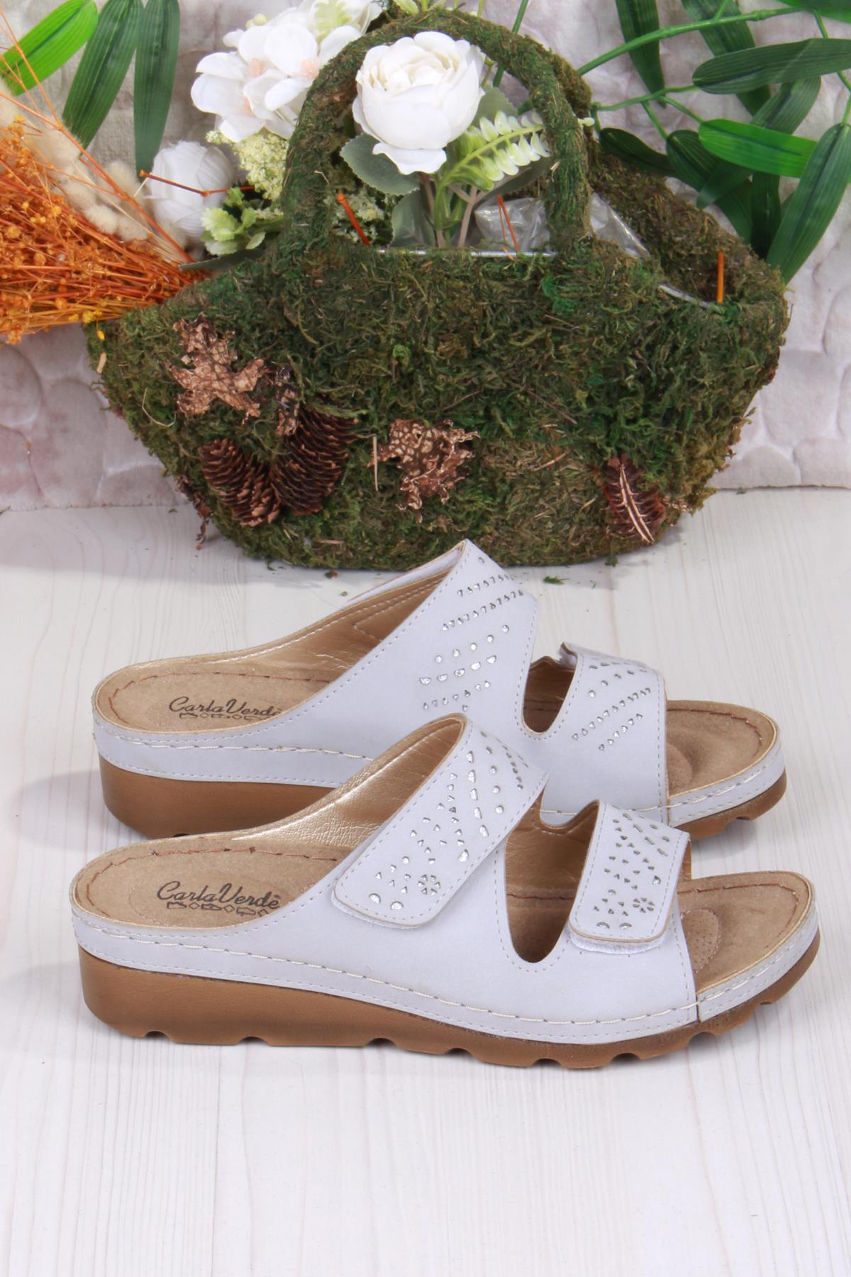 160161 Gri Rahat Esnek Anatomik Kadın Terlik - Görsel 2