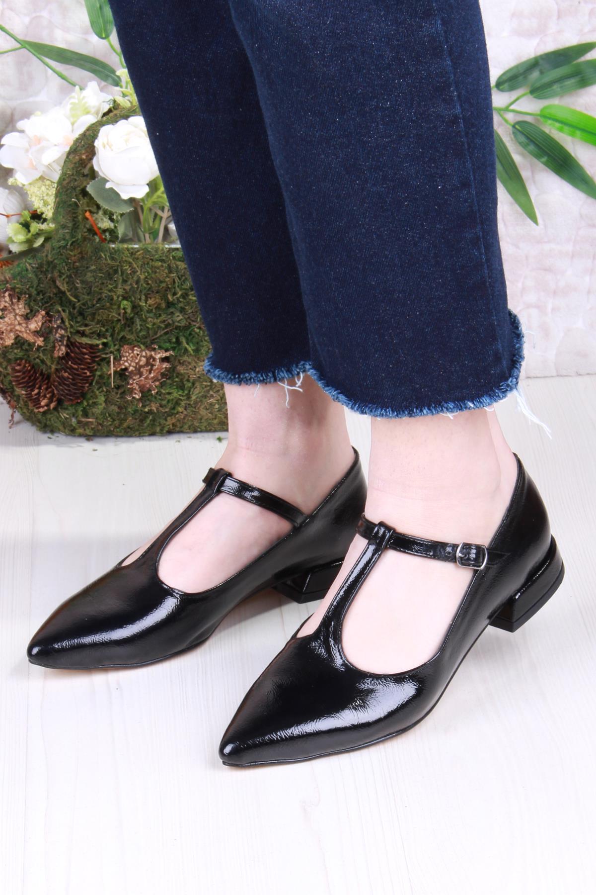 35697 Witty Rugan Şık Rahat Sivri Burun Kadın Babet - Görsel 3