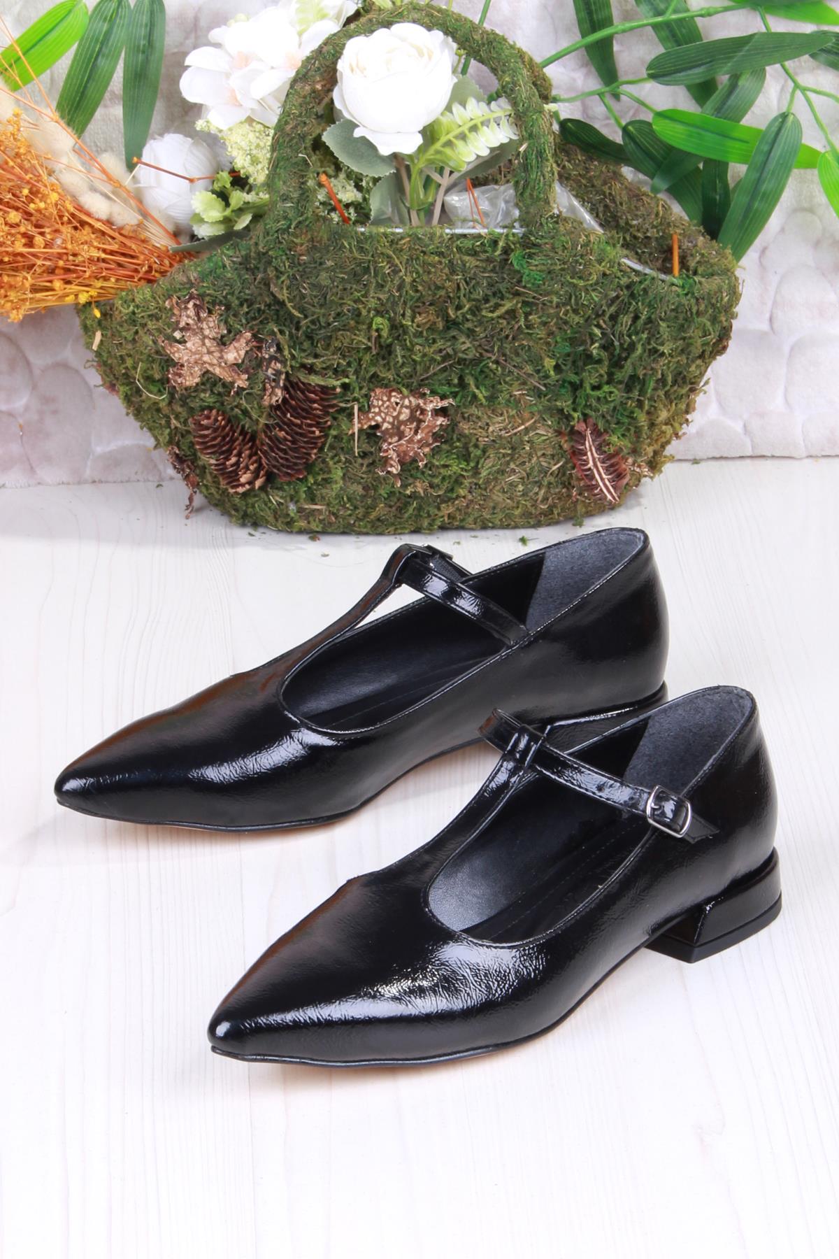 35697 Witty Rugan Şık Rahat Sivri Burun Kadın Babet - Görsel 5