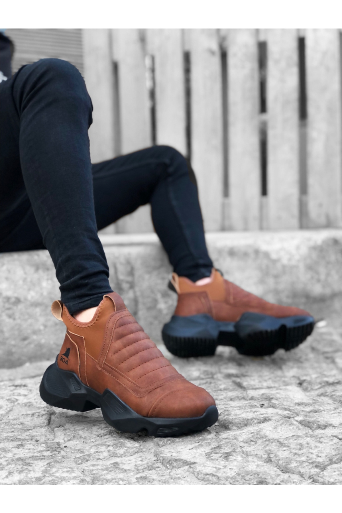 Bağcıksız Erkek Spor Bot TABA (SİYAH TABAN) - Görsel 2