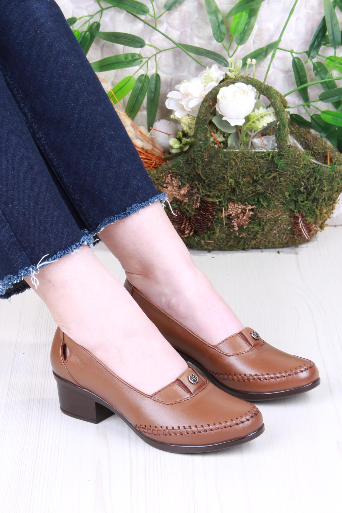 295 Rahat İç Ve Dış Hakiki Deri Kadın Ayakkabı - Görsel 2