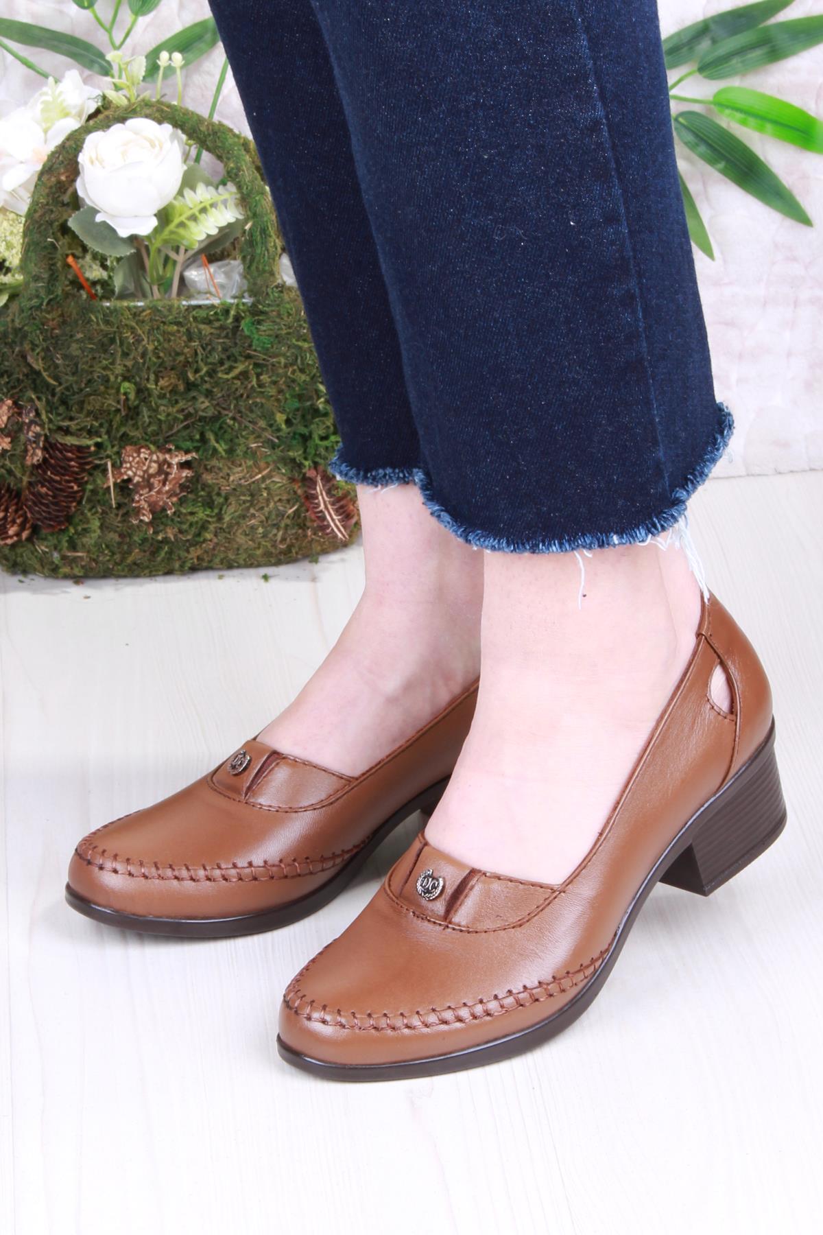295 Rahat İç Ve Dış Hakiki Deri Kadın Ayakkabı - Görsel 3