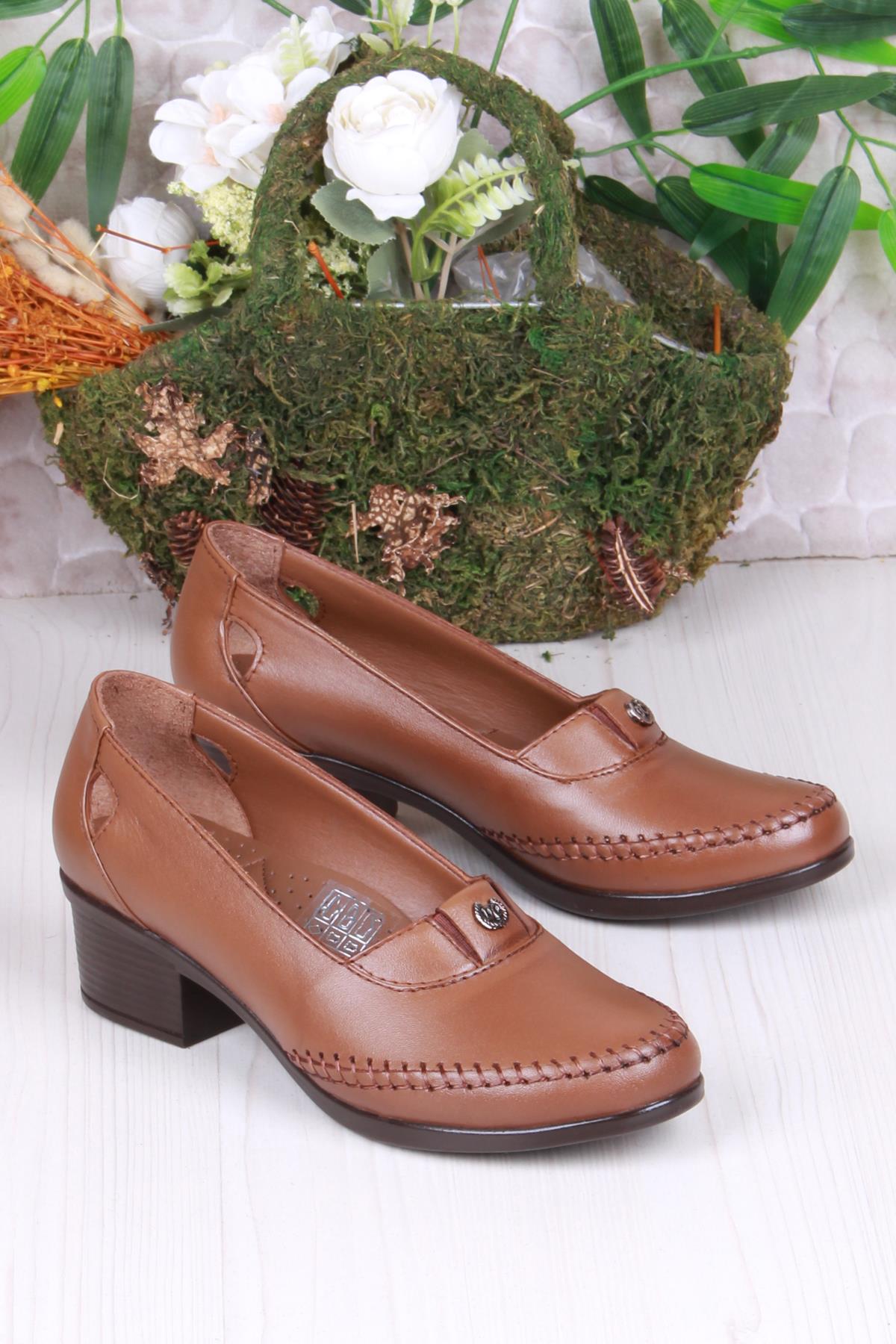 295 Rahat İç Ve Dış Hakiki Deri Kadın Ayakkabı - Görsel 4